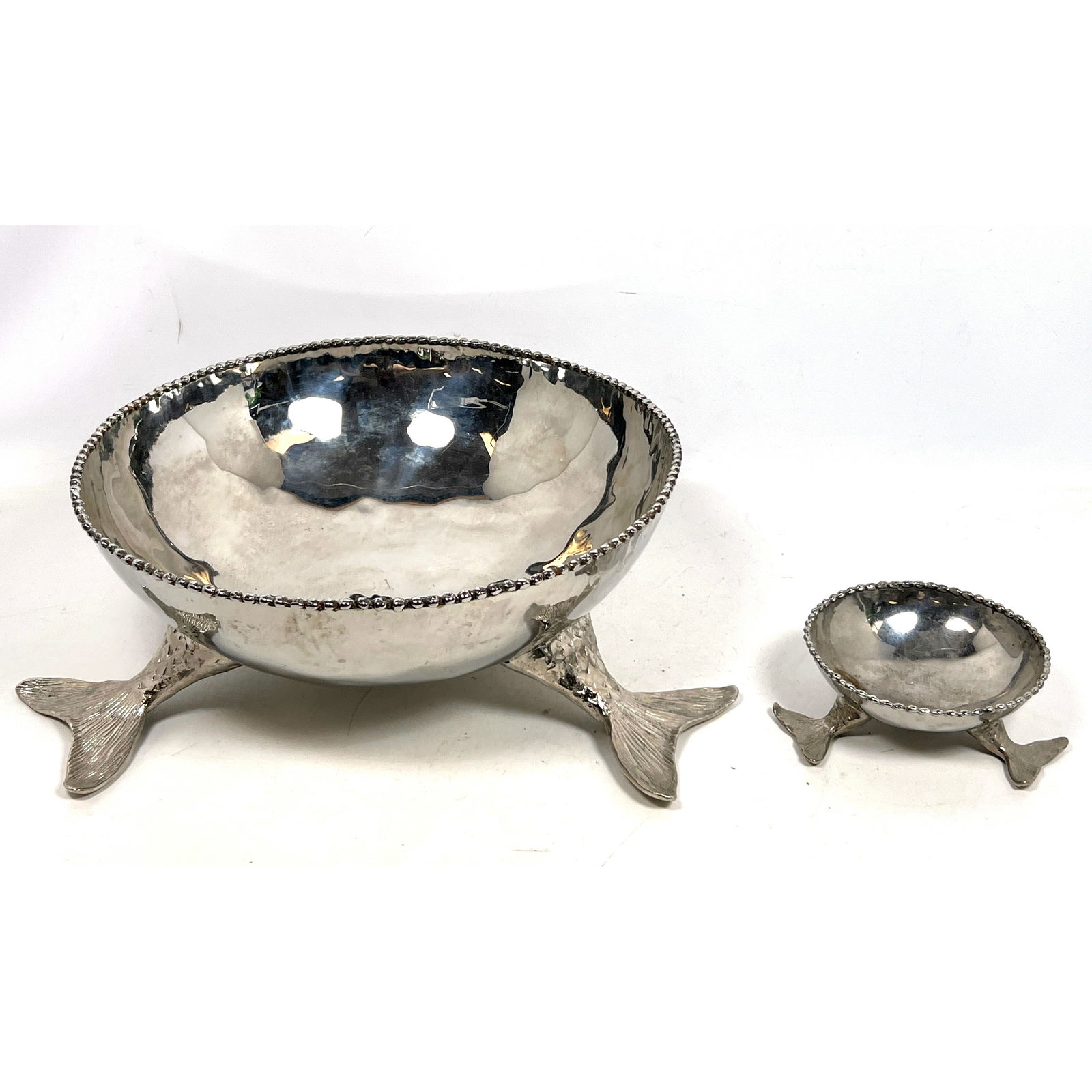 2pcs Michael Aram Bowls. Fish Tail Feet. One extra large. (1 of 15)