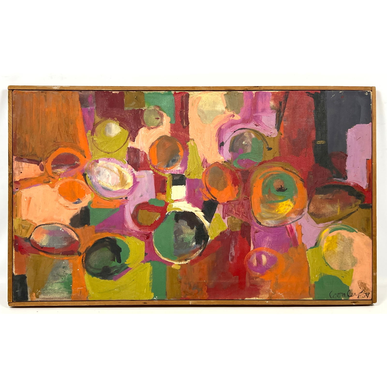 Coonley 59 Abstract Still Life Oil on Canvas Painting. Painterly Style, Signed (1 of 8)