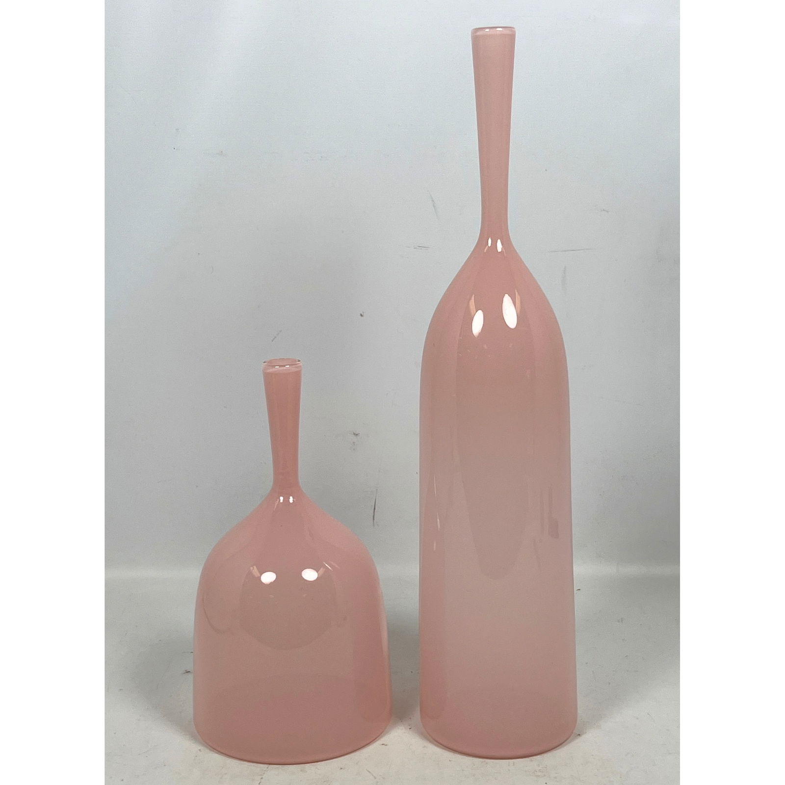 2pcs Joe Cariati Bottle Vases. The Angelic Bottle Collection. Studio Blown Glass. (1 of 12)