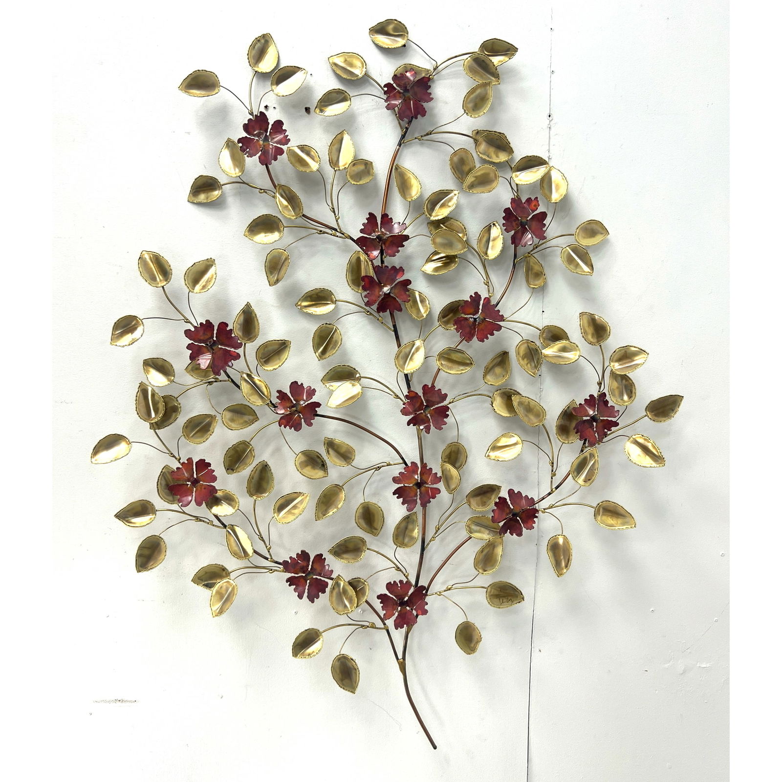 John Cody Mixed Metal Floral wall Sculpture. Jere style. (1 of 9)