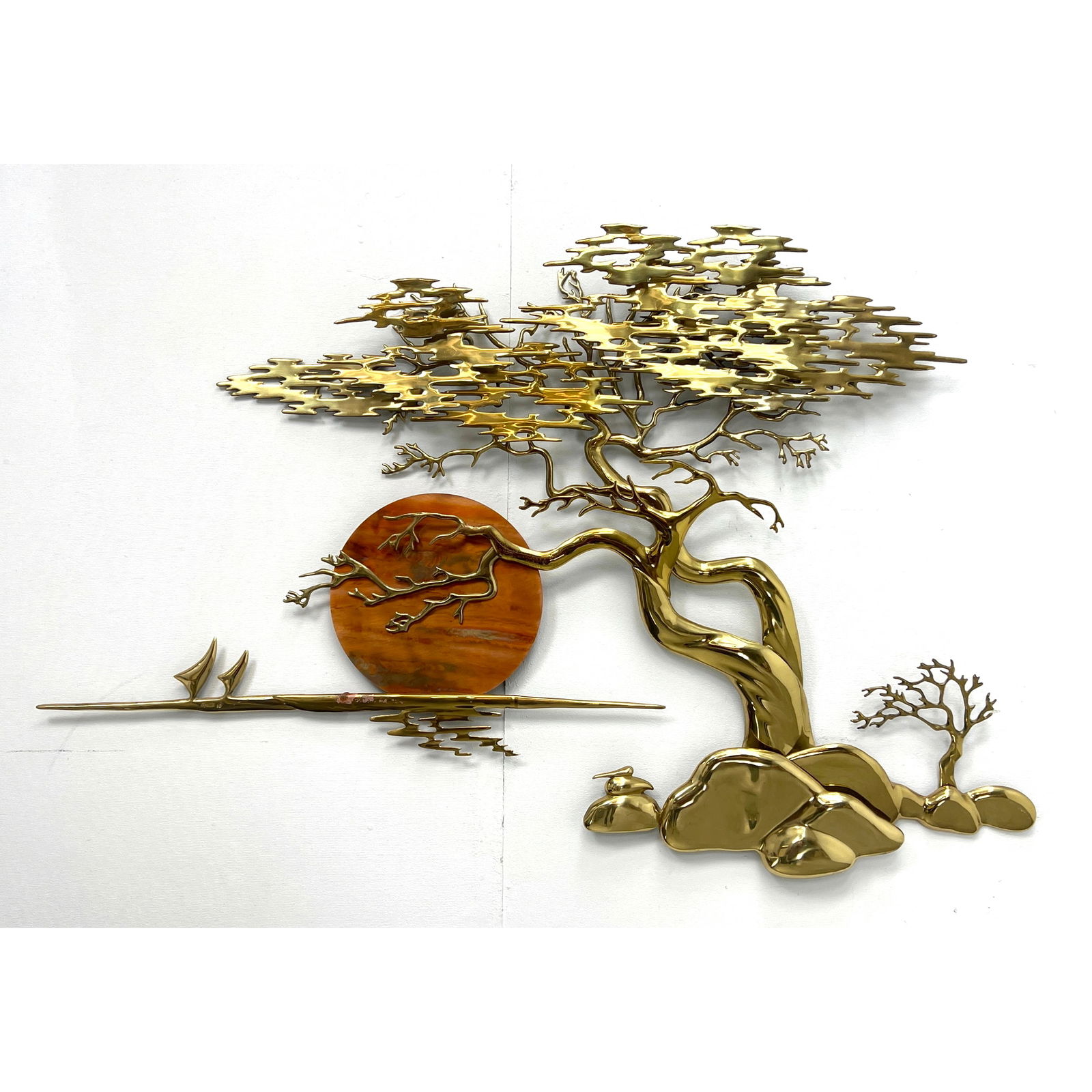 Bijan 1985 Brass Ming Tree Wall Sculpture. Folding. Signed. (1 of 11)