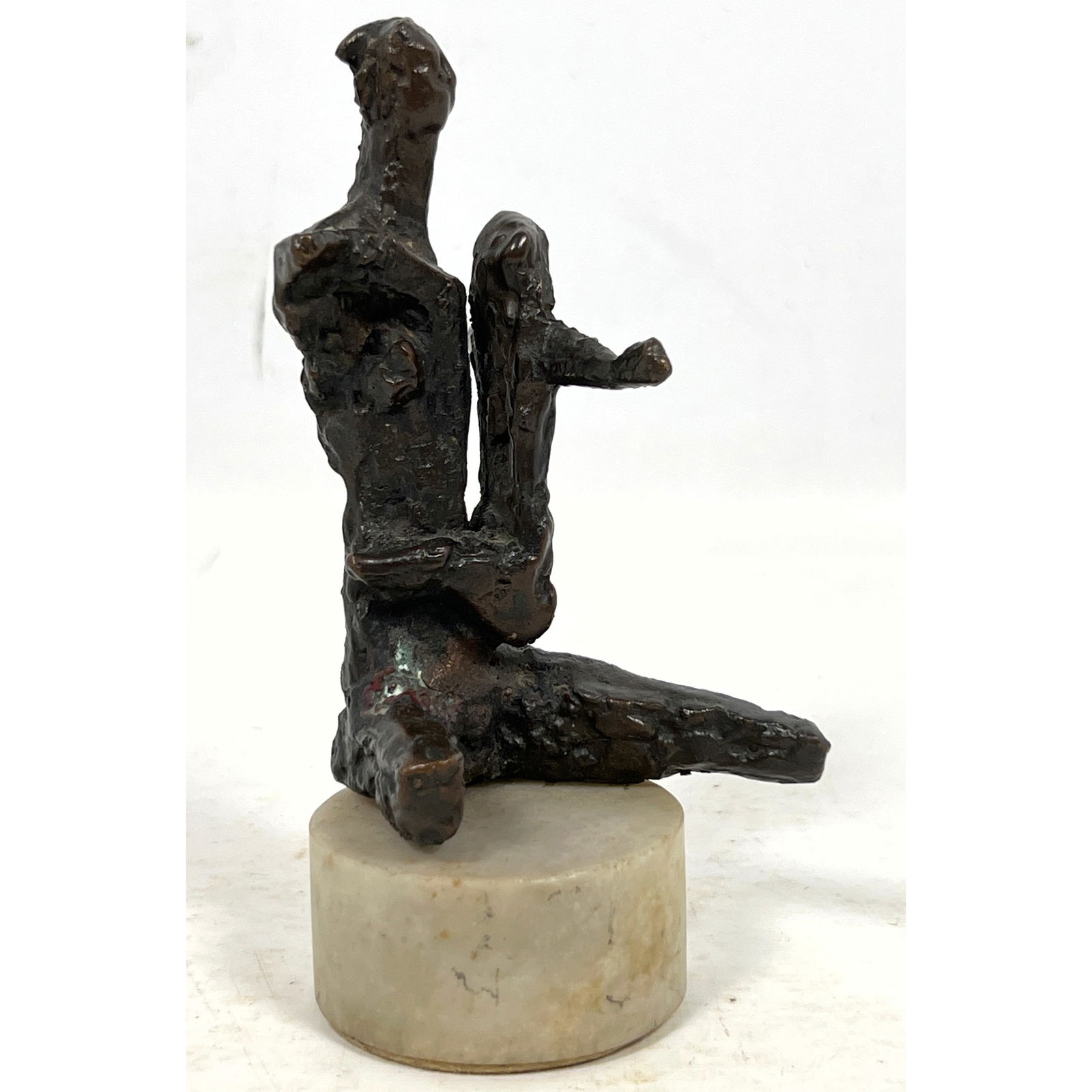 Vintage Impressionist Brutalist Bronze Figurine Sculpture, Signed. (1 of 8)