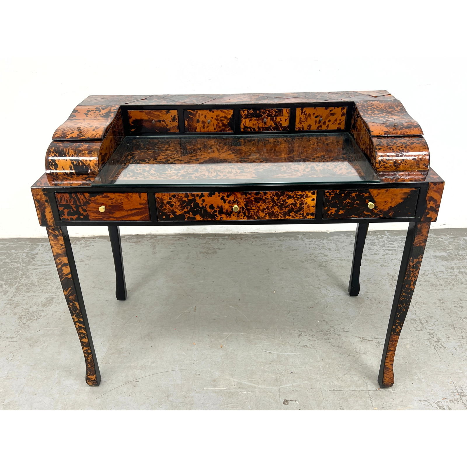 Tortoise Style Writing Desk. Colorful Pattern French Style Desk. (1 of 12)