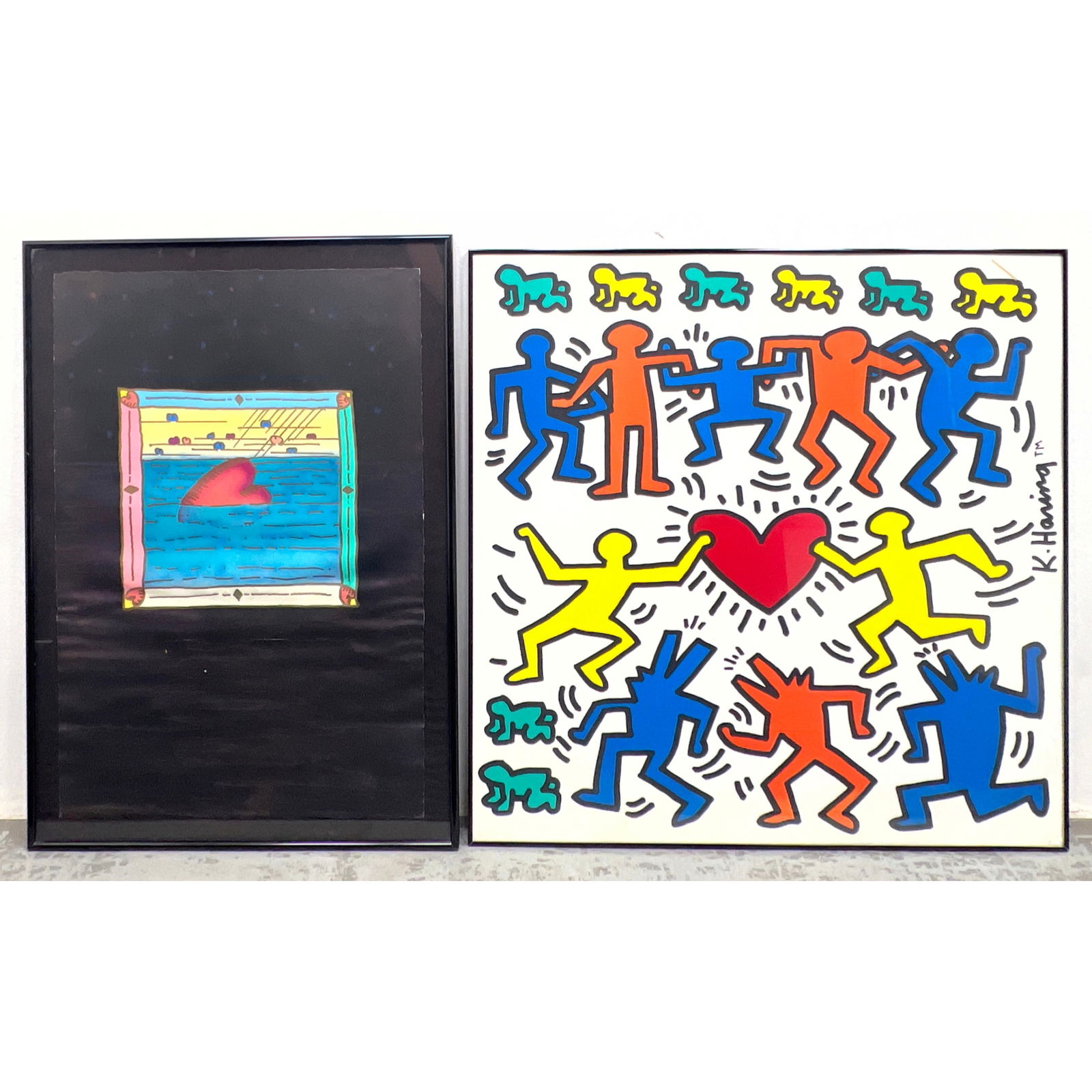 2 Pop Art Poster Prints. Peter Max and Keith Haring. (1 of 10)