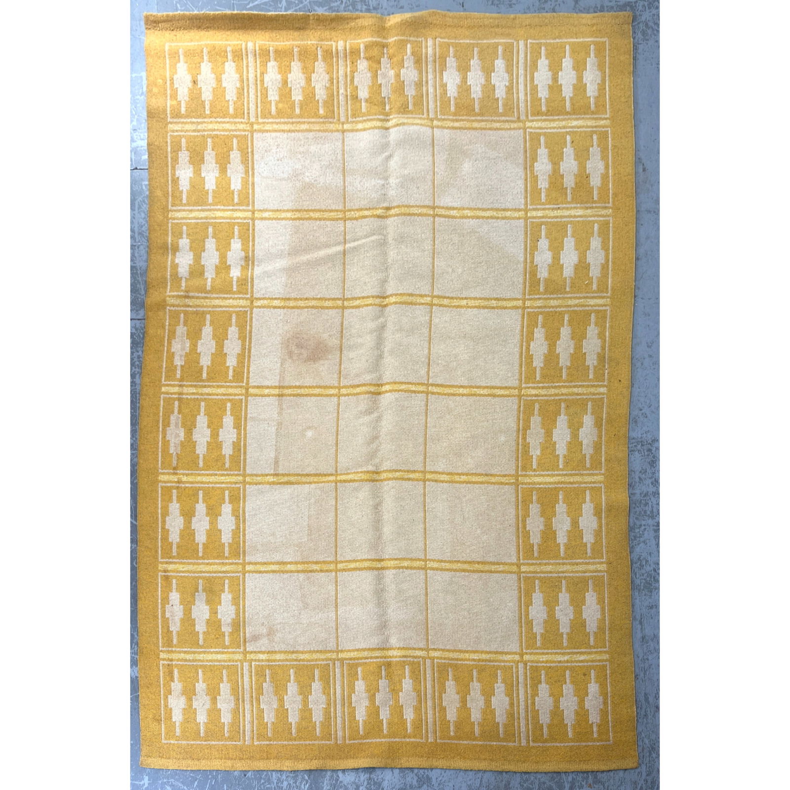 6'3 X 9'11 Vintage Swedish Danish Modern Svangsta Hargarn Rya Rug Svangsta Mattvaveri AB Sweden. (1 of 11)