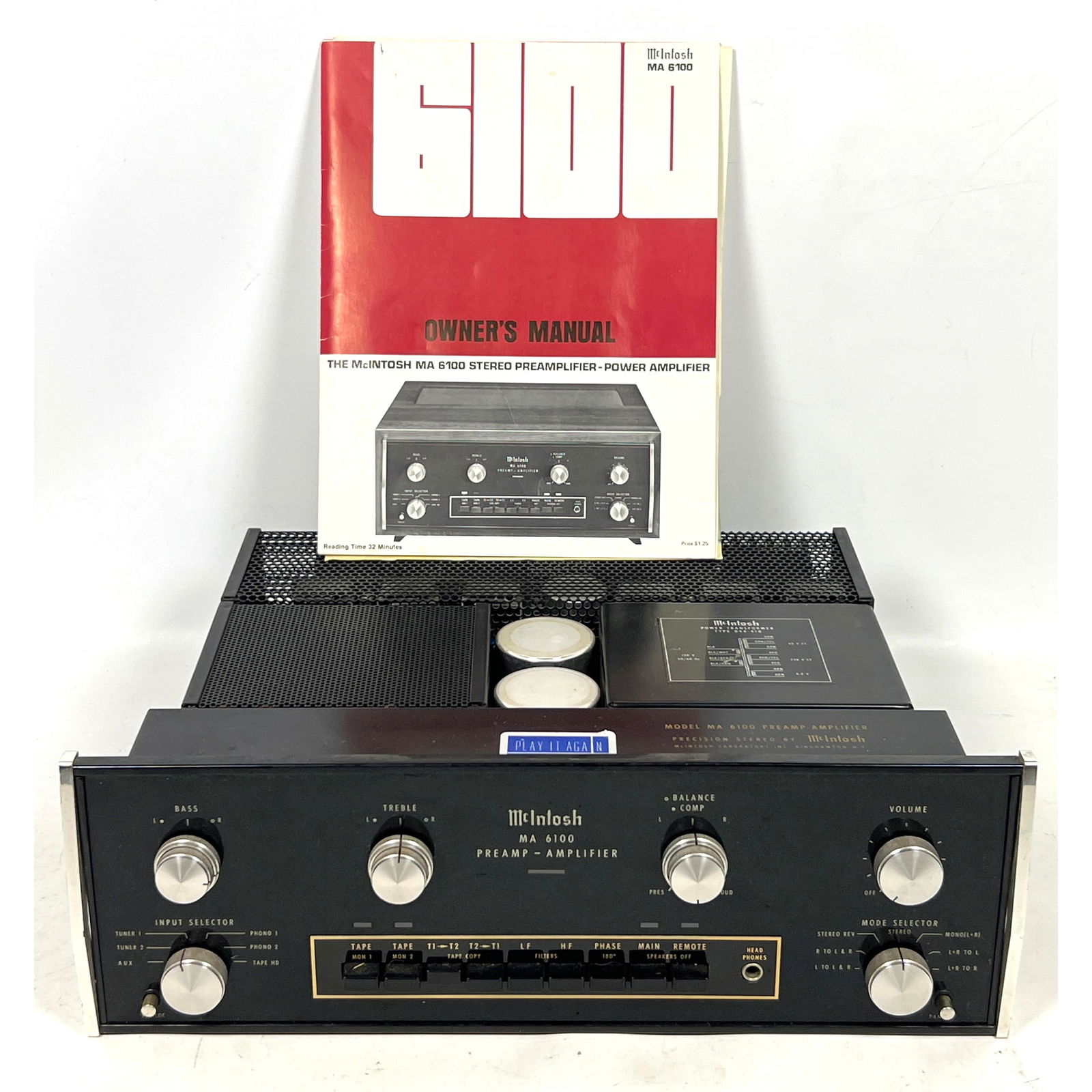 McIntosh MA 6100 Stereo Preamplifier - Power Amp with Manual and service record. (1 of 16)