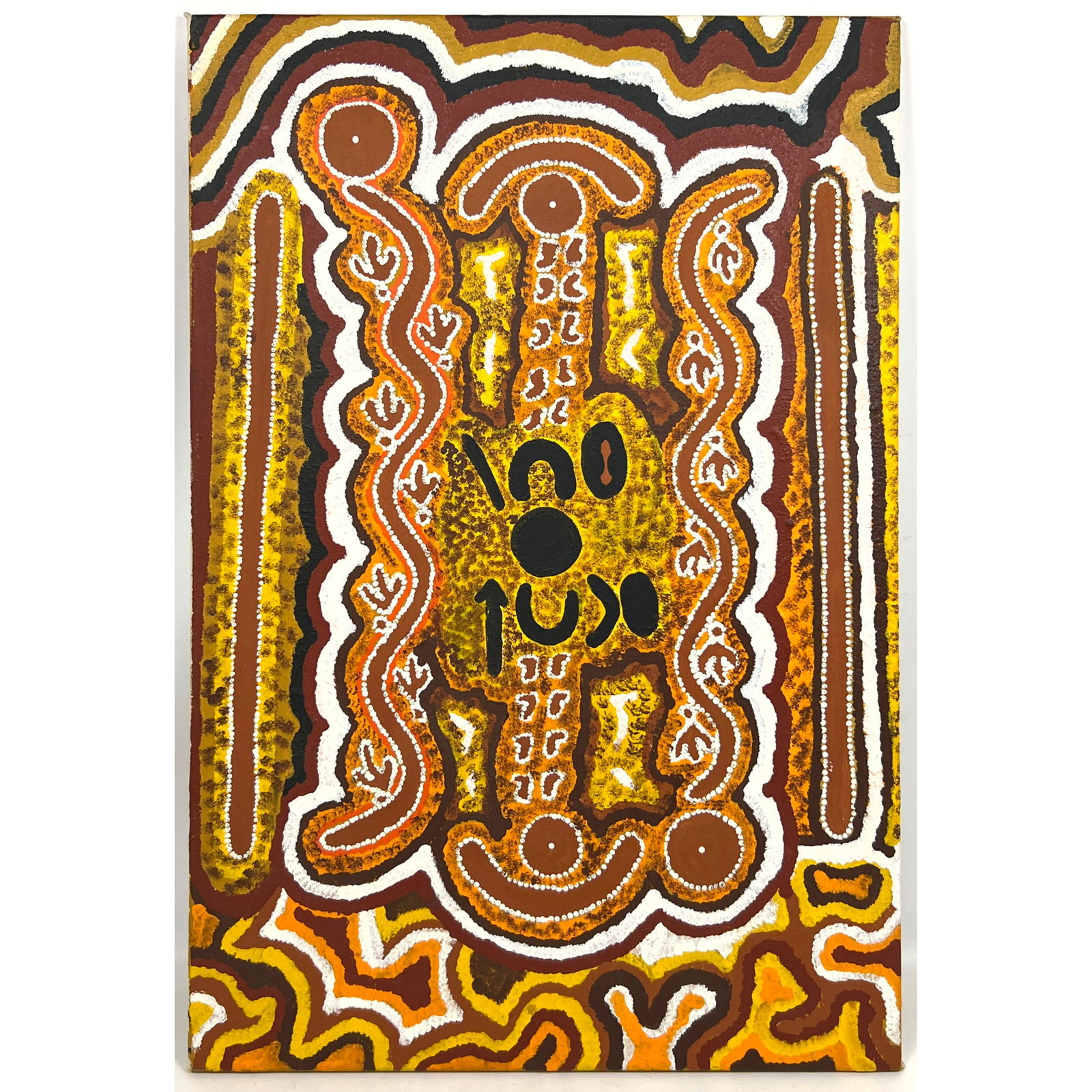 RUTH SPENCER Aboriginal Australian Painting. Highly Decorative Dot and Line Patterns. Warlayirnti Ar (1 of 10)