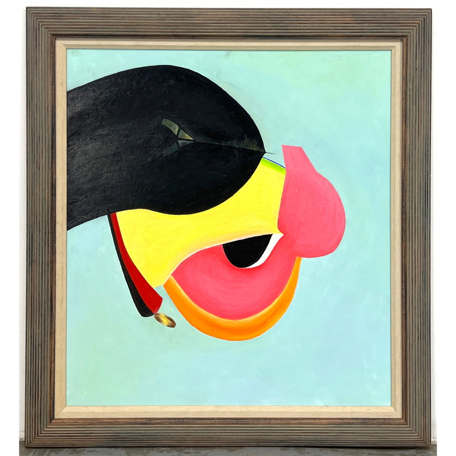 Geometric Abstract Painting. SR71. Habu handwritten inscriptions in black marker: "SR 71", "HABU", a (1 of 9)