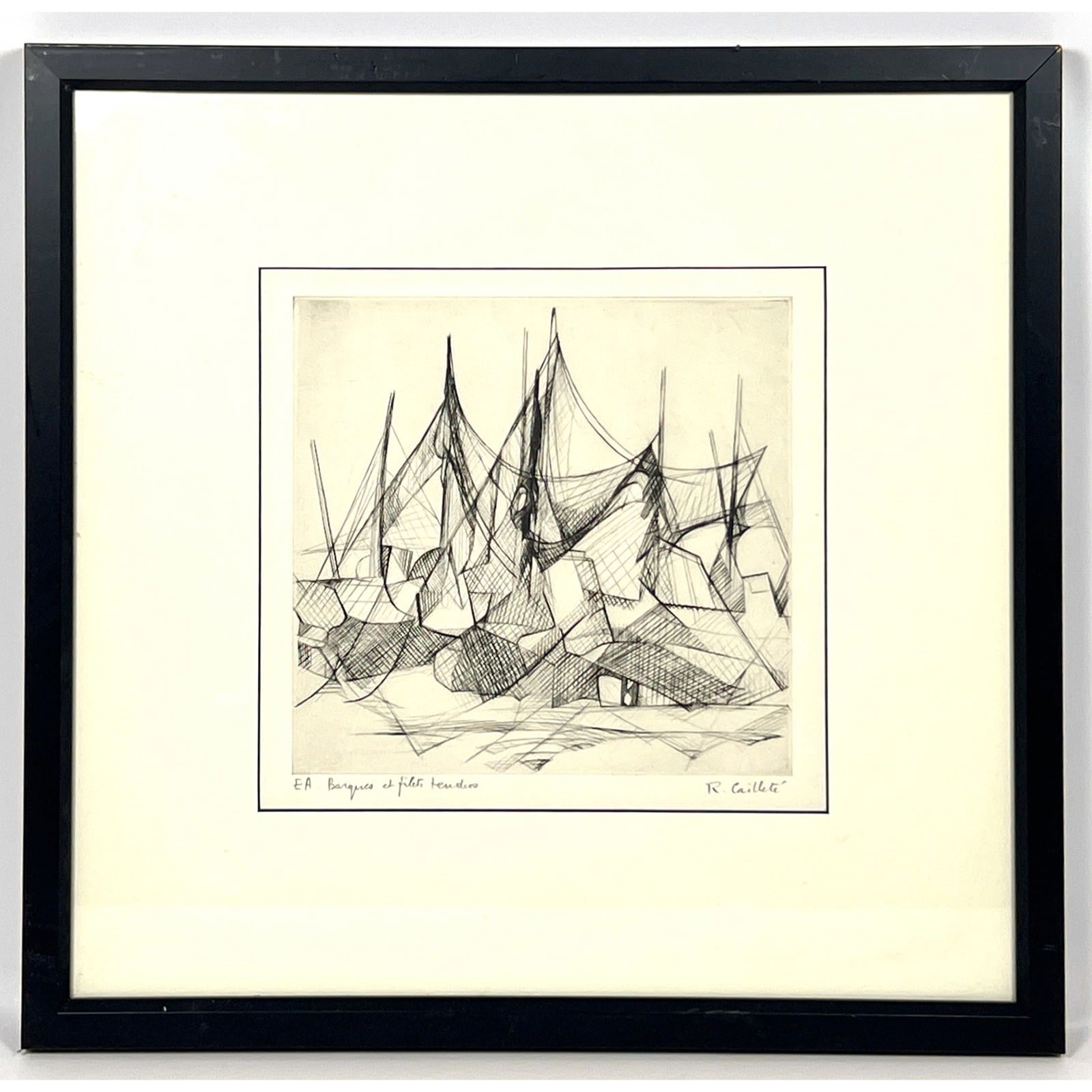 Signed Roger Caillete original drypoint print on paper. EA. (1 of 11)