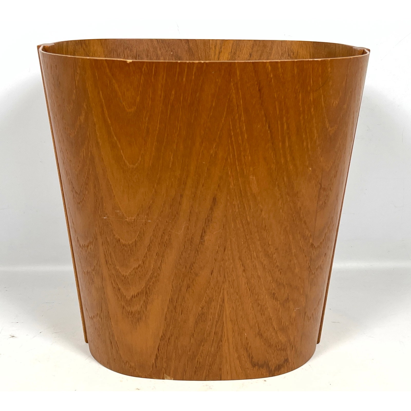 BEMI MODLER Danish Modern Teak Waste Basket Trash Can. LABEL (1 of 11)