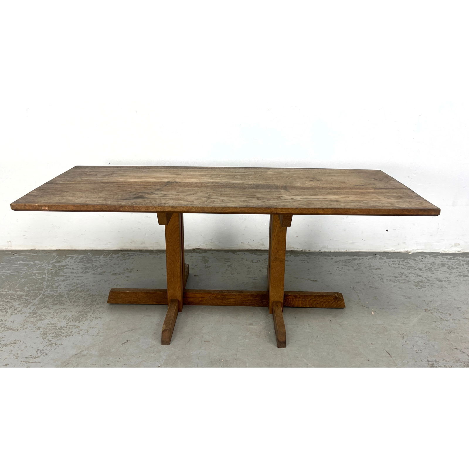 Studio Made Nakashima Style Coffee Table. Trestle Base. Conoid style base. (1 of 8)
