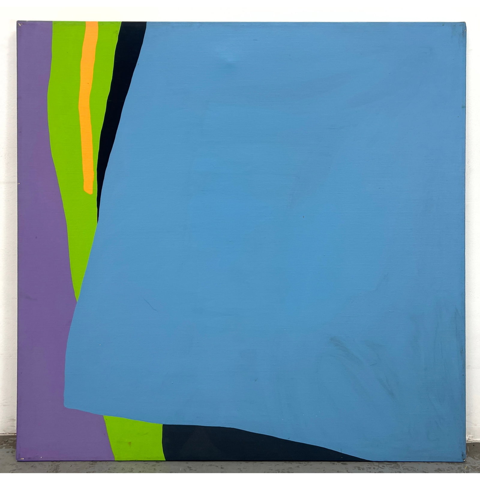Large ELIZABETH BLUMENTHAL Abstract Painting. "Stonehenge Series" Vivid Bold Color Fields. Acrylic o: Large ELIZABETH BLUMENTHAL Abstract Painting. "Stonehenge Series" Vivid Bold Color Fields. Acrylic on Canvas. Signed Elizabeth Lienan Blumenthal, and dated 1979. Dimensions: Height: 50 inches, Width: 