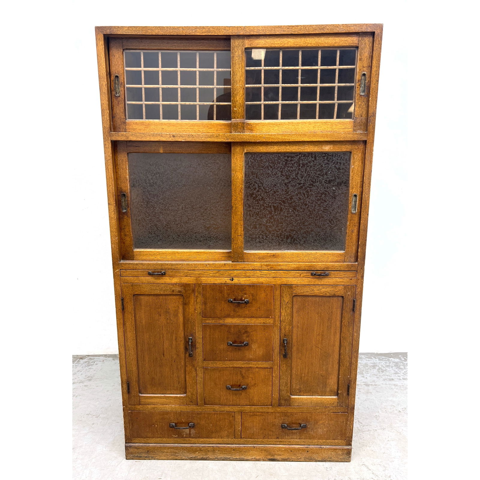Early 20th Century Japanese Tansu Cabinet Storage, Persimmon Tree Veneer.: Early 20th Century Japanese Tansu Cabinet Storage, Persimmon Tree Veneer. Dimensions: Height: 54 inches, Width: 30.5 inches, Depth: 14 inches. --- - We offer curbside delivery for most items to NYC, M