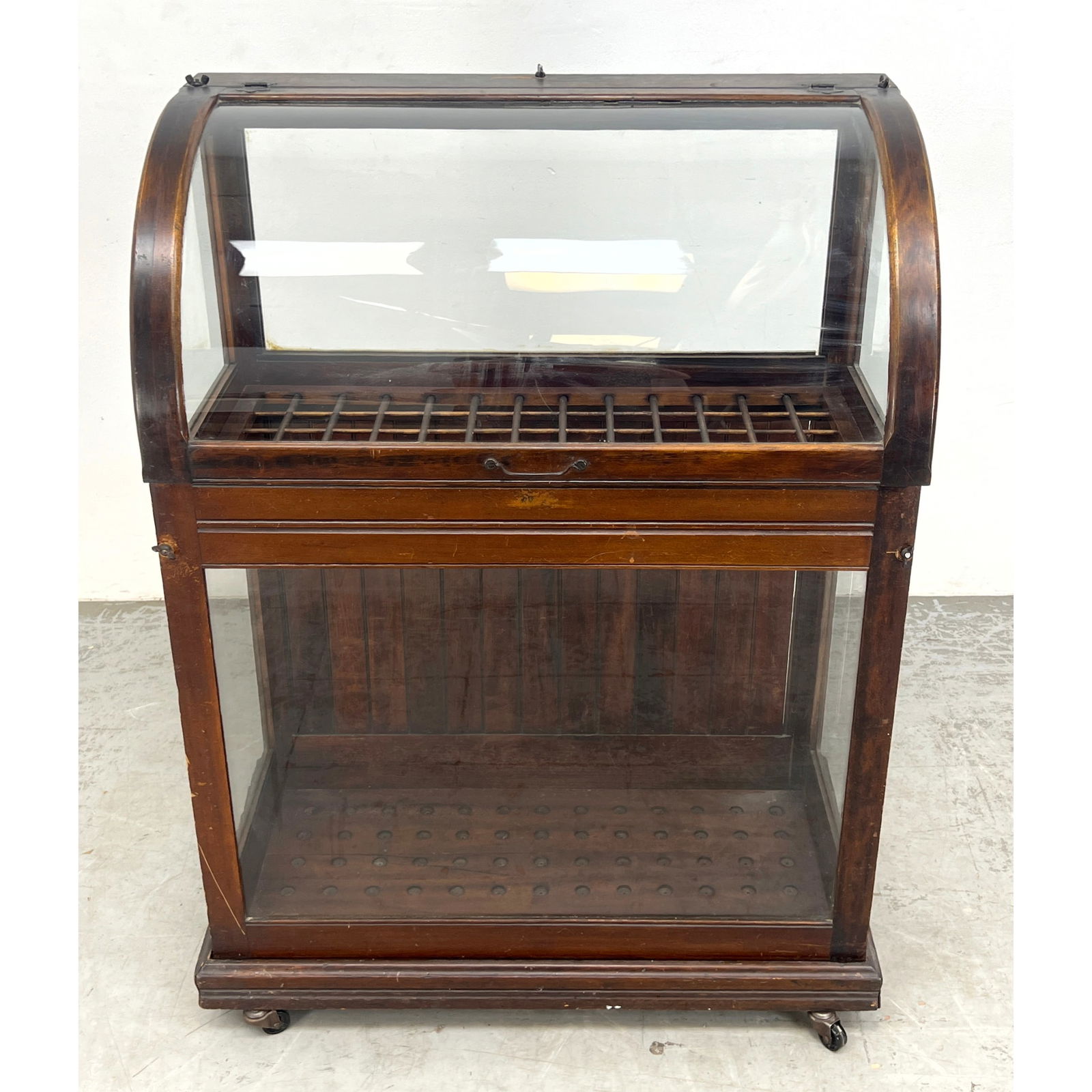 Antique Cane Display Case Store Display. Curved Glass Top. (1 of 13)