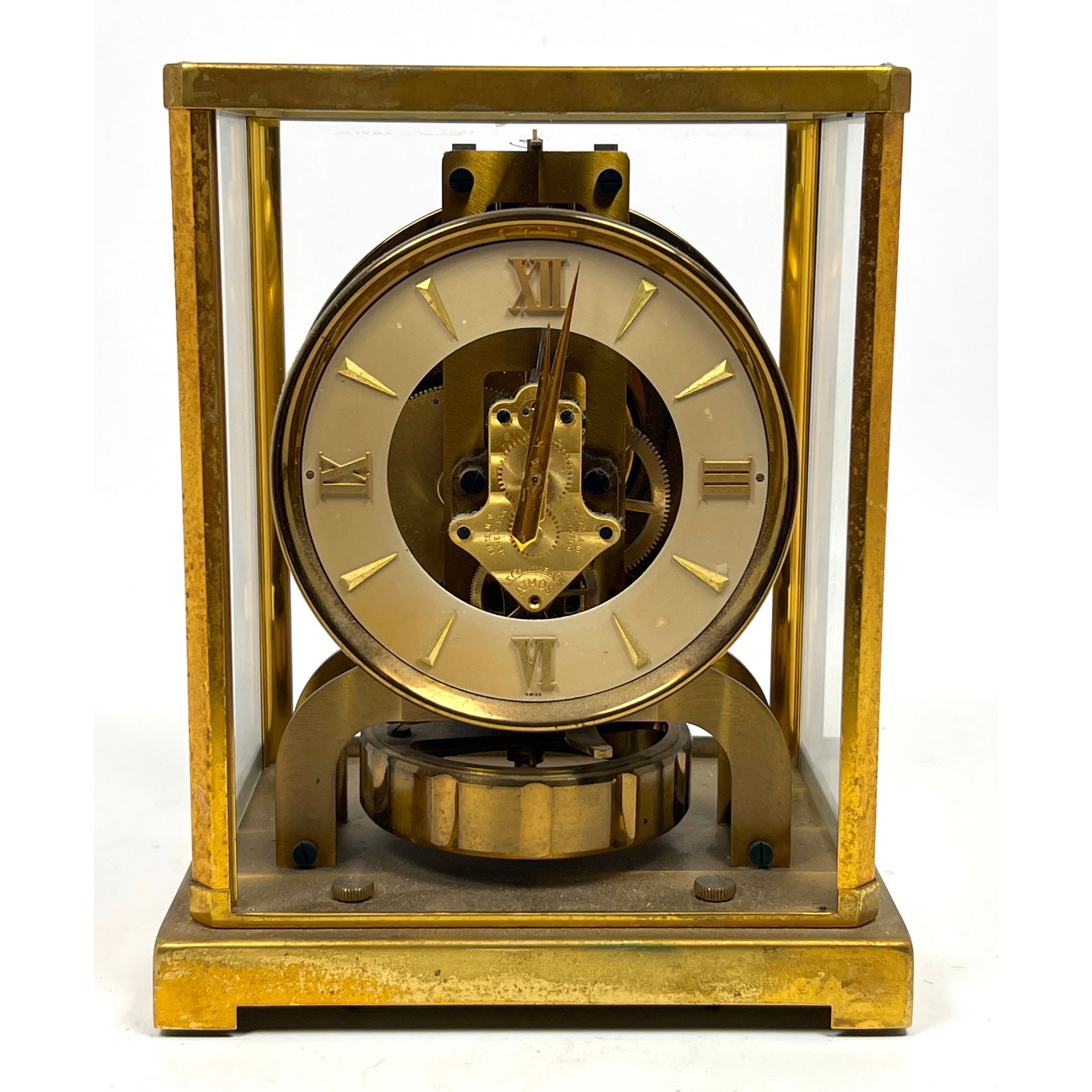 As found Jaeger LeCoultre Atmos perpetual motion table clock. No front glass. Not tested (1 of 11)