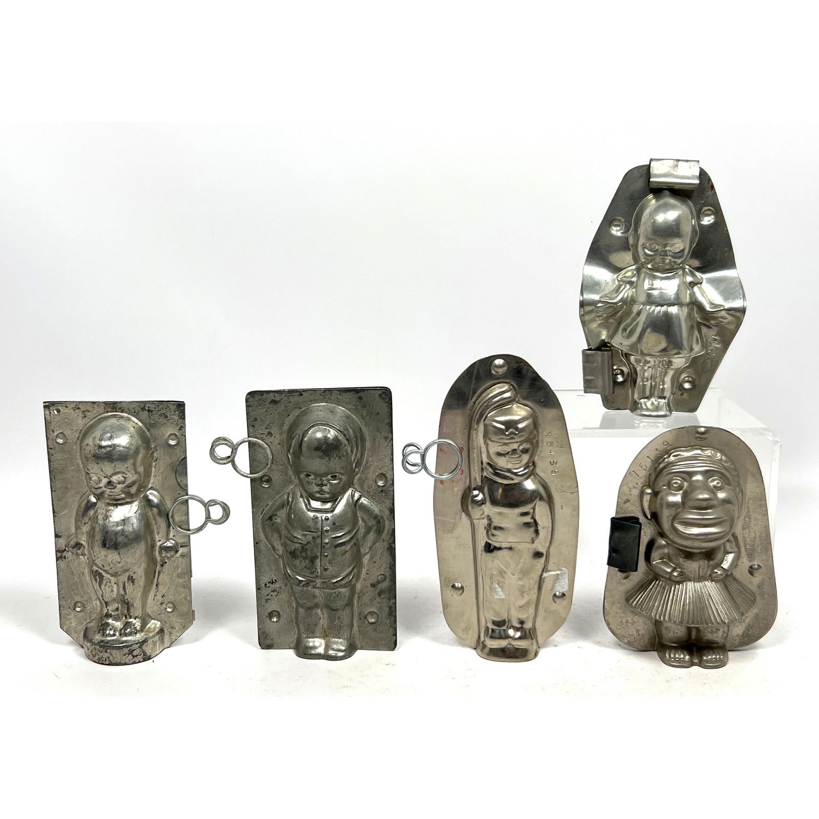 Collection 5pc Vintage  Chocolate Confectionary Molds. Mostly Child Themed. Young Girl. Young Boy, e (1 of 20)
