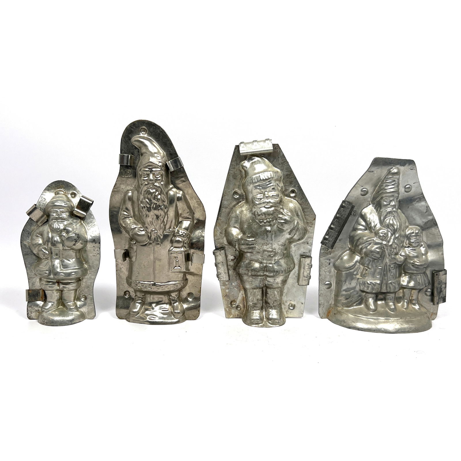 Collection 4pc Santa  Claus Confectionary Chocolate Molds. All Standing Santas; One with Young Child (1 of 18)