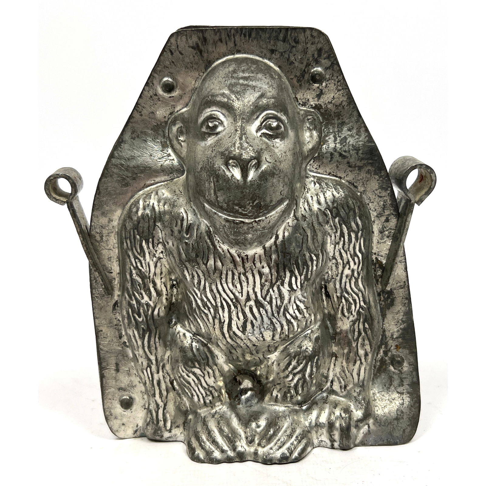 Vintage LETANG FILS Monkey Chocolate Mold. French. Outstretched feet. Marked. 108. (1 of 9)
