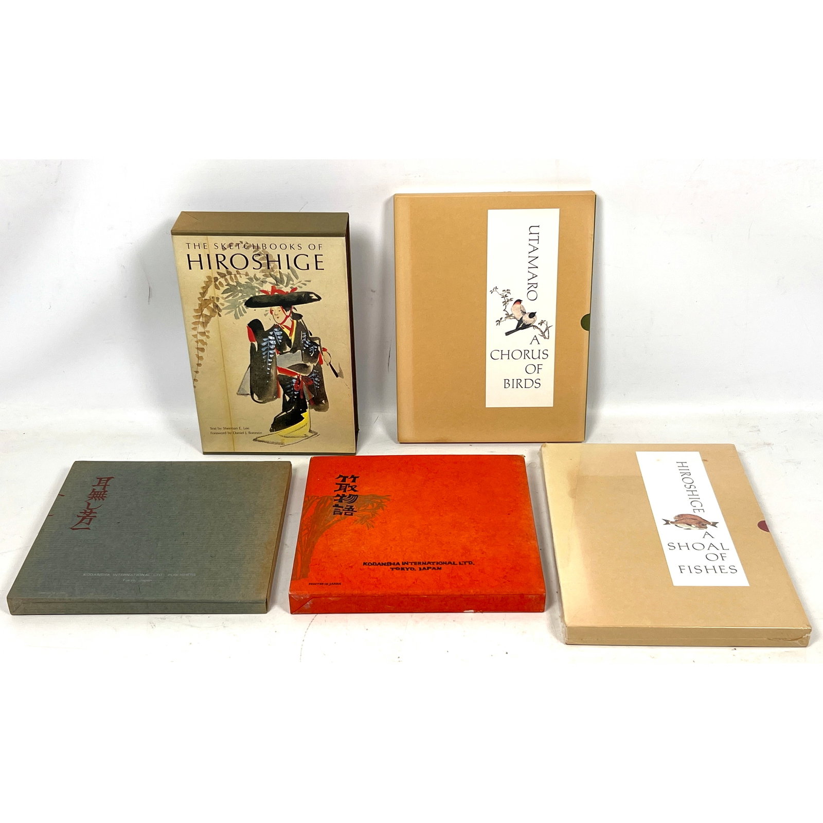 5 Japanese Art Books. Sketchbooks of Hiroshige, Utamaro: A Chorus of Birds, Hiroshige A Shoal of Fis: 5 Japanese Art Books. Sketchbooks of Hiroshige, Utamaro: A Chorus of Birds, Hiroshige A Shoal of Fishes, --- US Packing and Shipping charge: In house shipping available. Will be calculated once destin