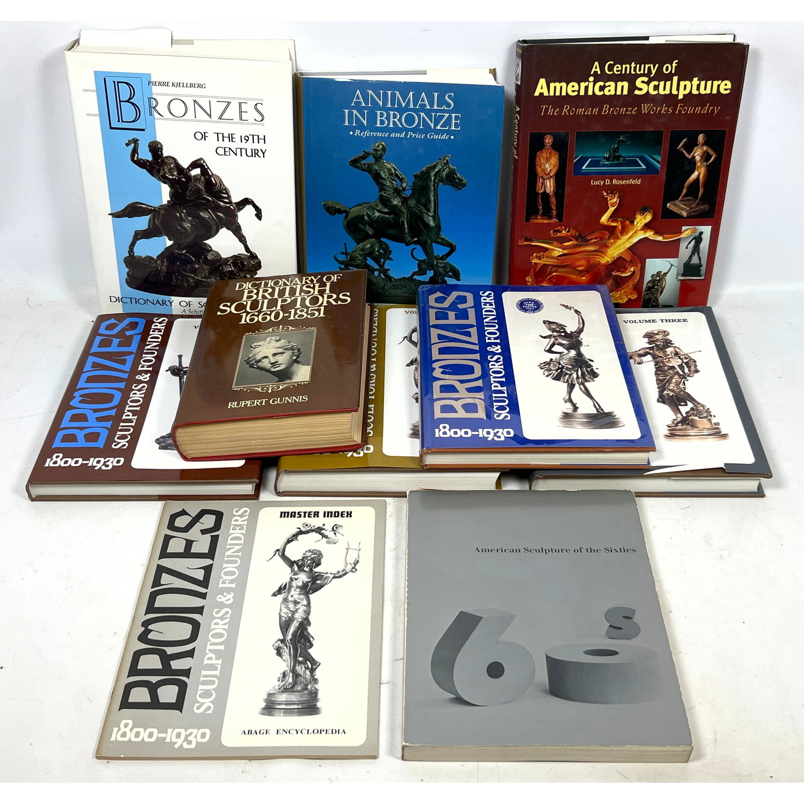 10pcs Art Bronze Books.  Animals in Bronze, Bronzes of the 19th century, American Sculpture, 4 Volum (1 of 19)