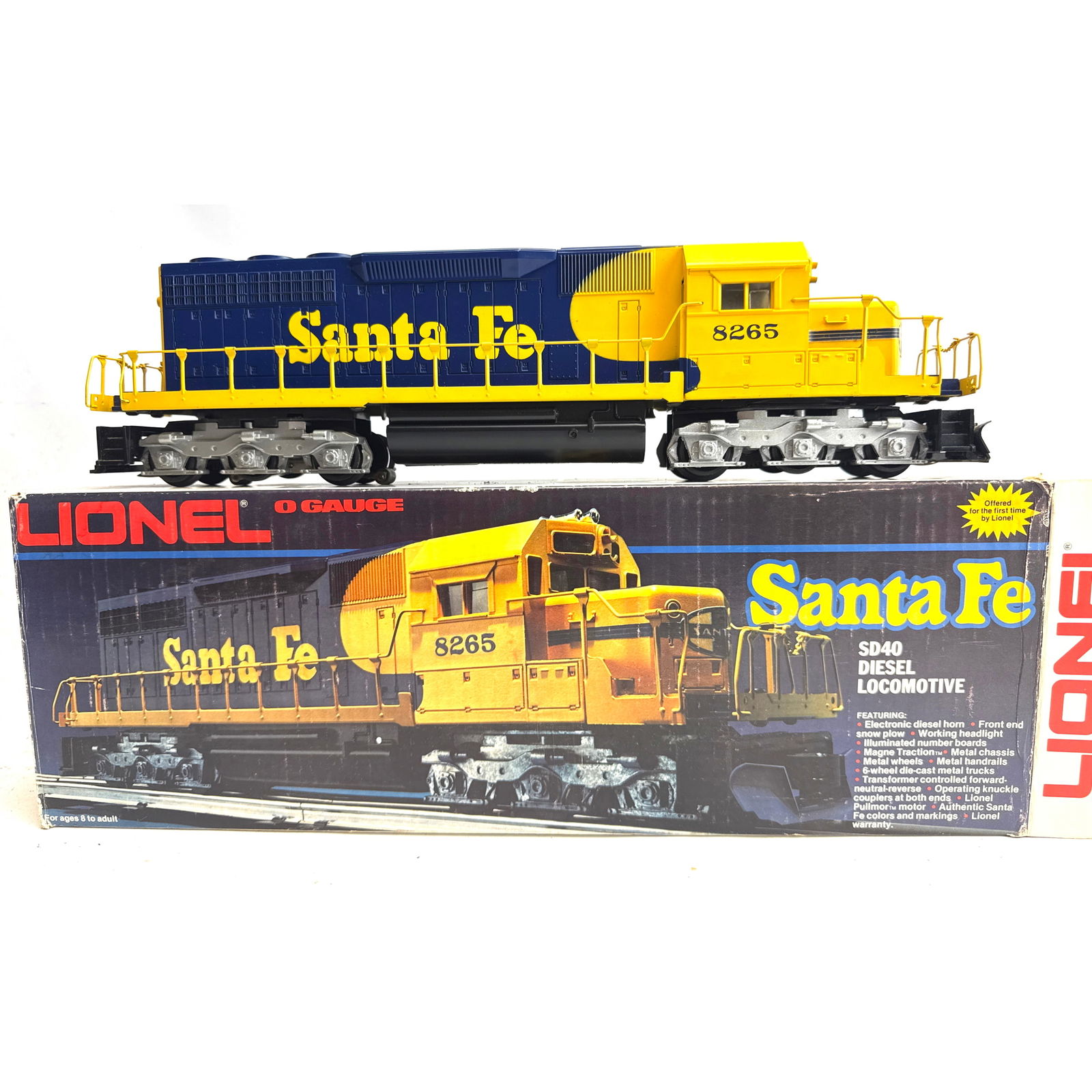 Lionel 6-8265 Santa Fe SD-40 O Gauge Diesel Locomotive Engine in Box. (1 of 7)