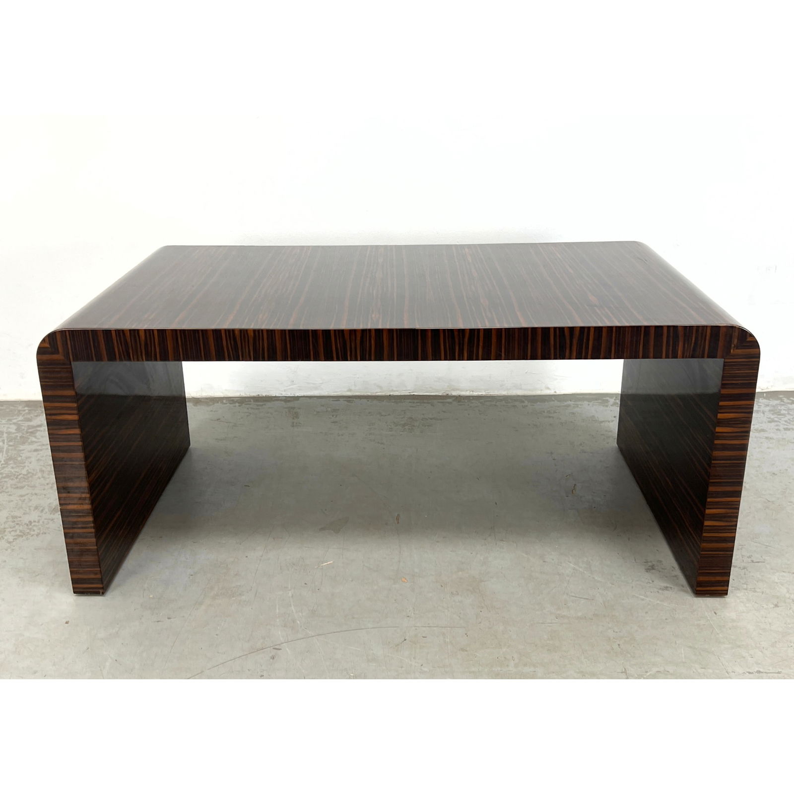 Art Deco Style Coffee Table with Waterfall Curved ends. Macassar ebony (1 of 8)