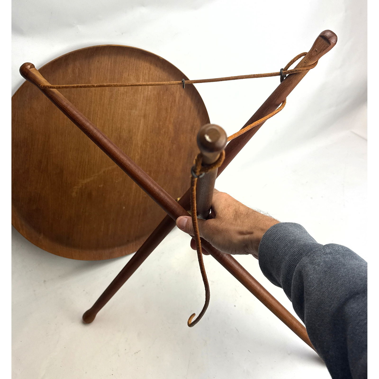 Danish Modern Nils Trautner Teak Folding Tray Table, Sweden. (1 of 7)