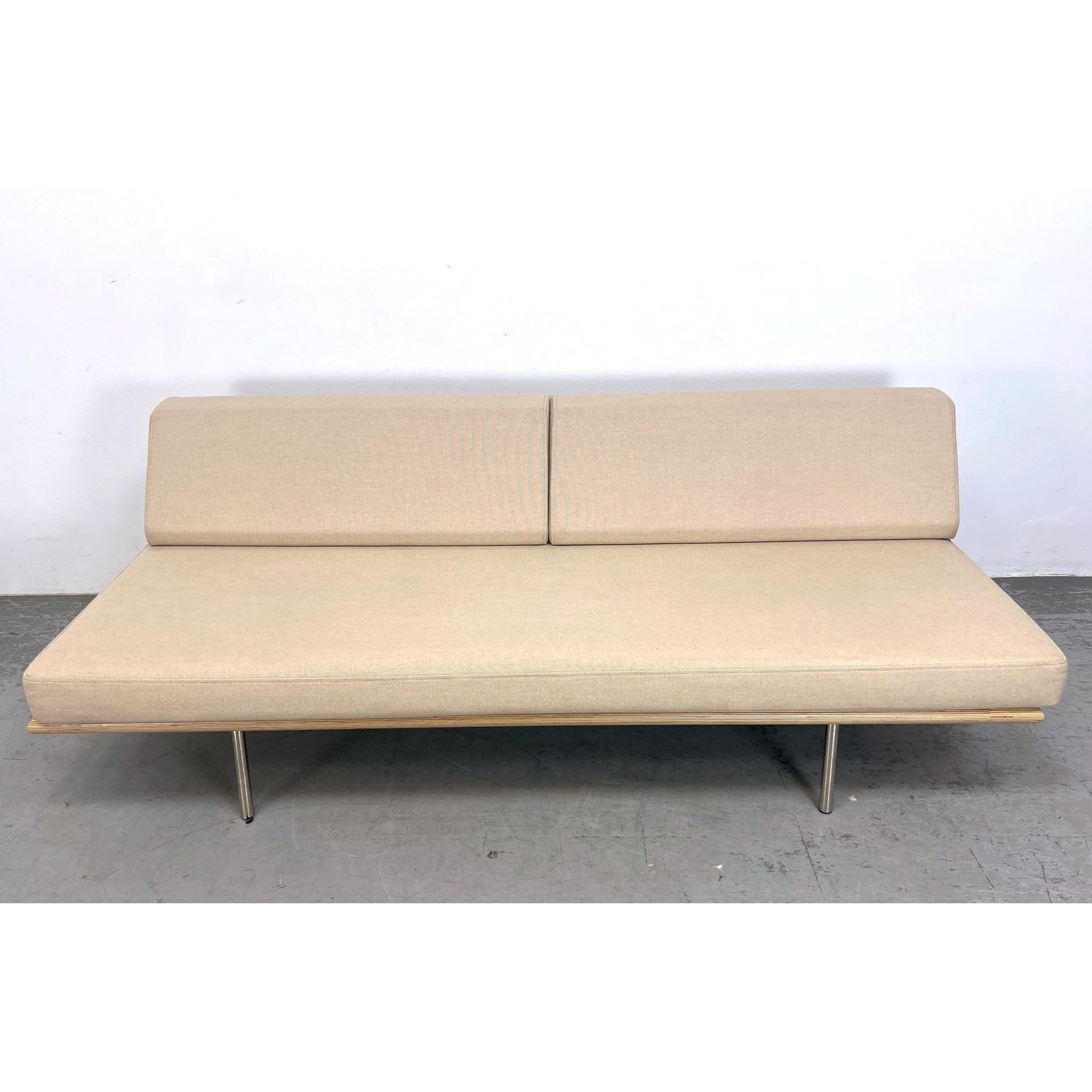 Modernica Case Study Straight Leg daybed in natural wood stain. Steel Tube Legs. Branded Modernica. (1 of 10)