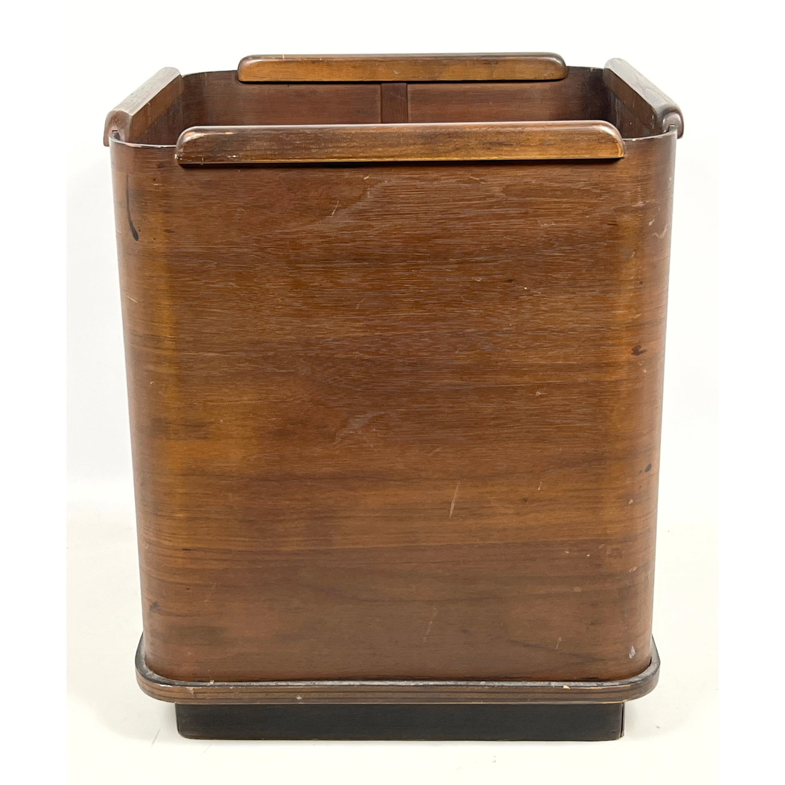 Art Deco Style 40s/50s Bentwood Office Waste Basket. Eames Style, Excellent condition.: Art Deco Style 40s/50s Bentwood Office Waste Basket. Eames Style, Excellent condition. Dimensions: Height: 15.5 inches, Width: 13 inches, Depth: 13 inches. --- US Packing and Shipping charge: In house
