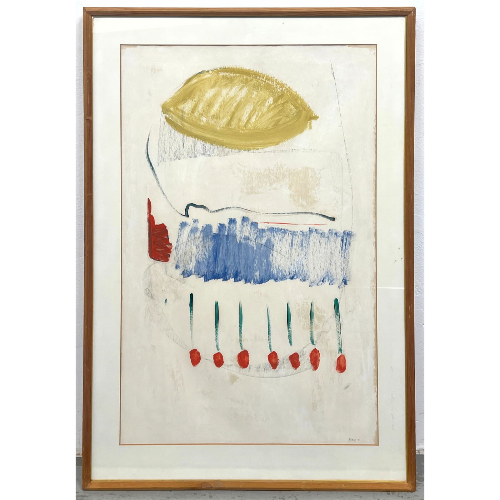 G LUDWIG '75 Abstract Modernist Painting on Paper. Signed and Dated 75. (1 of 7)