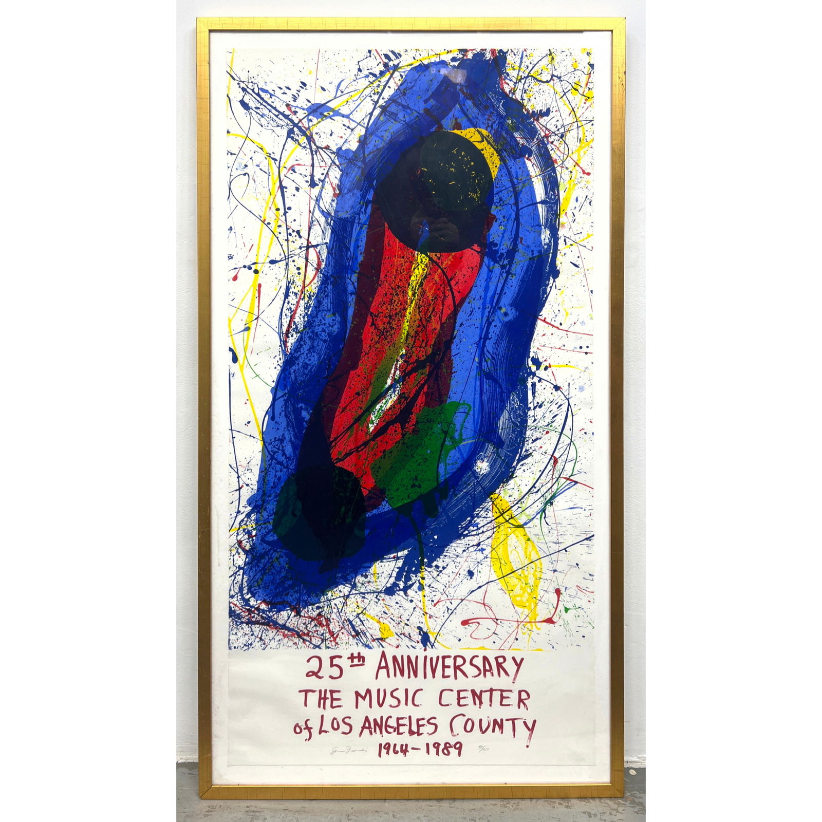 Signed and Numbered Sam Francis Poster. 44/250 25th Anniversary, The Music Center of Los Angeles Cou (1 of 9)