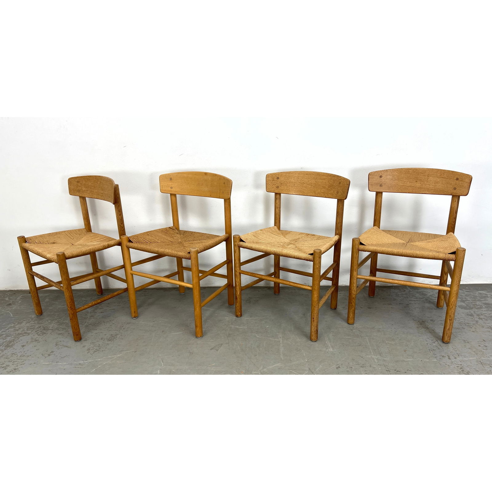 Set 4 Borge Mogensen J39 Dining Chairs. Cord seats. (1 of 12)