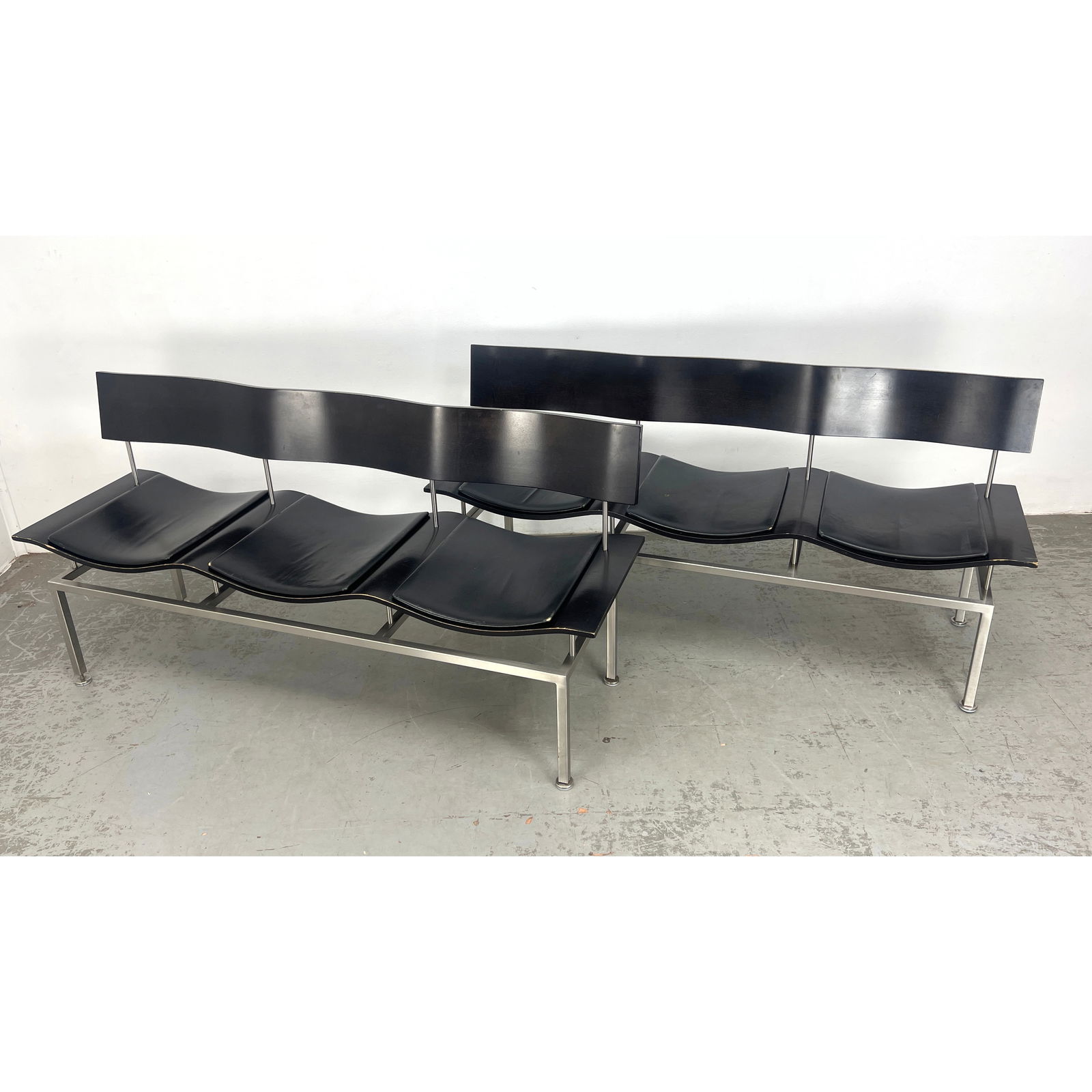 Pair Allermuir 3 seat Wave Benches. (1 of 15)