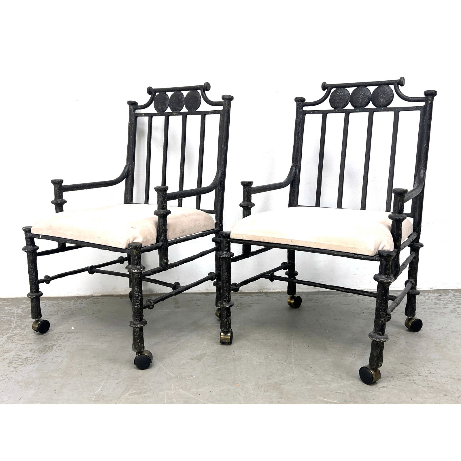 Pair Garden Arm Chairs in the Style of Diego Giacometti. (1 of 13)