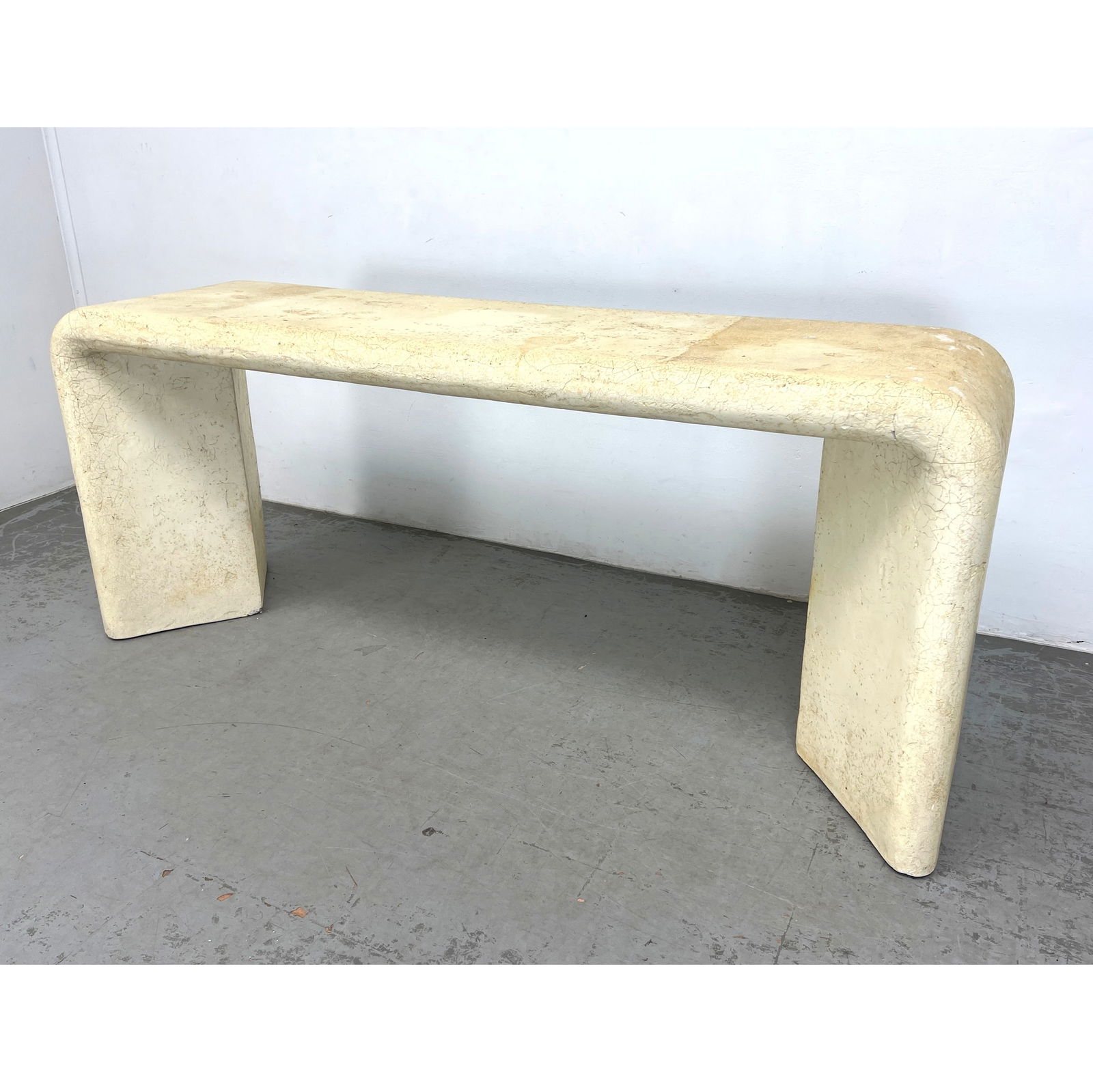 Vintage Plaster Waterfall Console Table, Springer Style. Angle legs. (1 of 12)