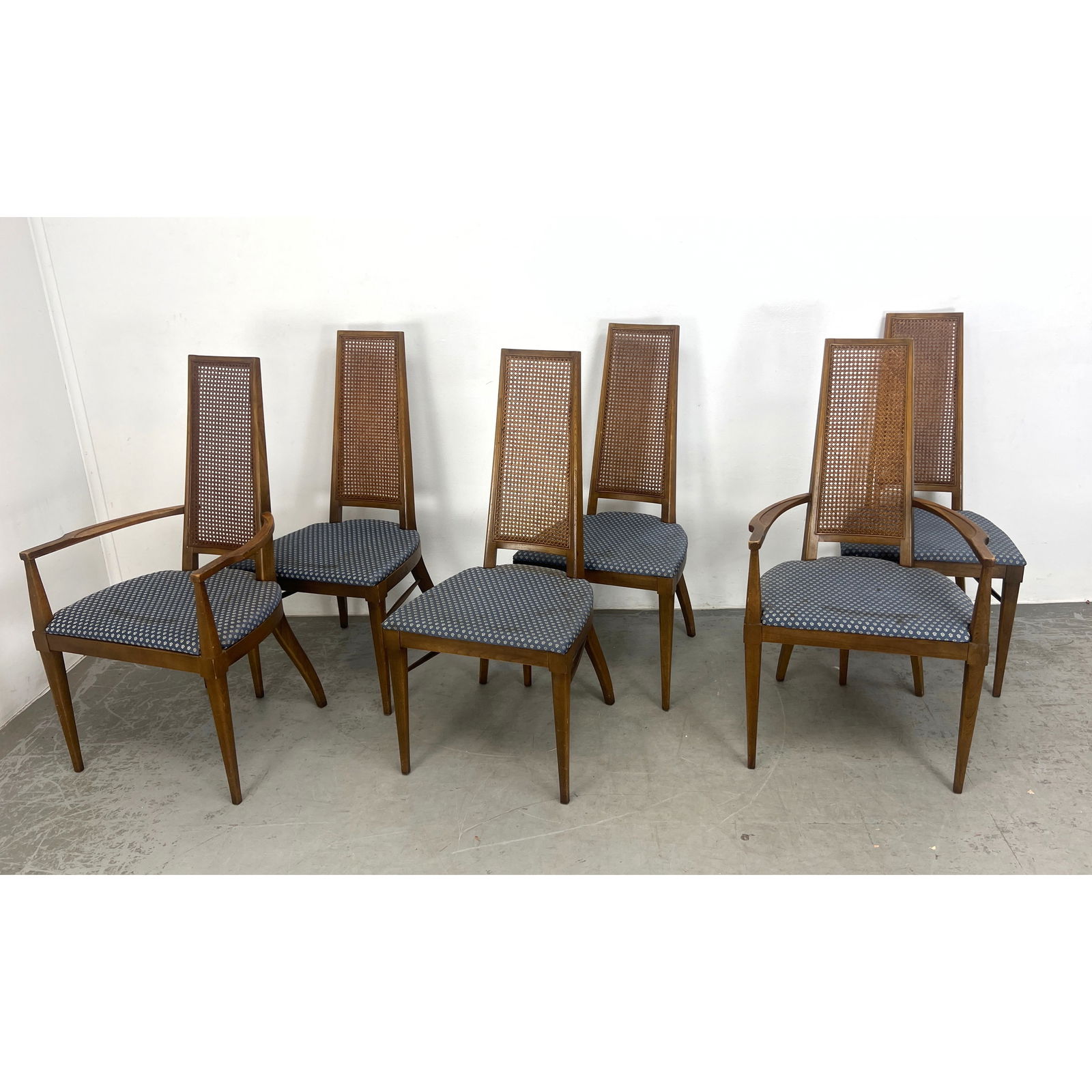 Set 6 Modern dining chairs by Lane Furniture. Cane back (1 of 13)