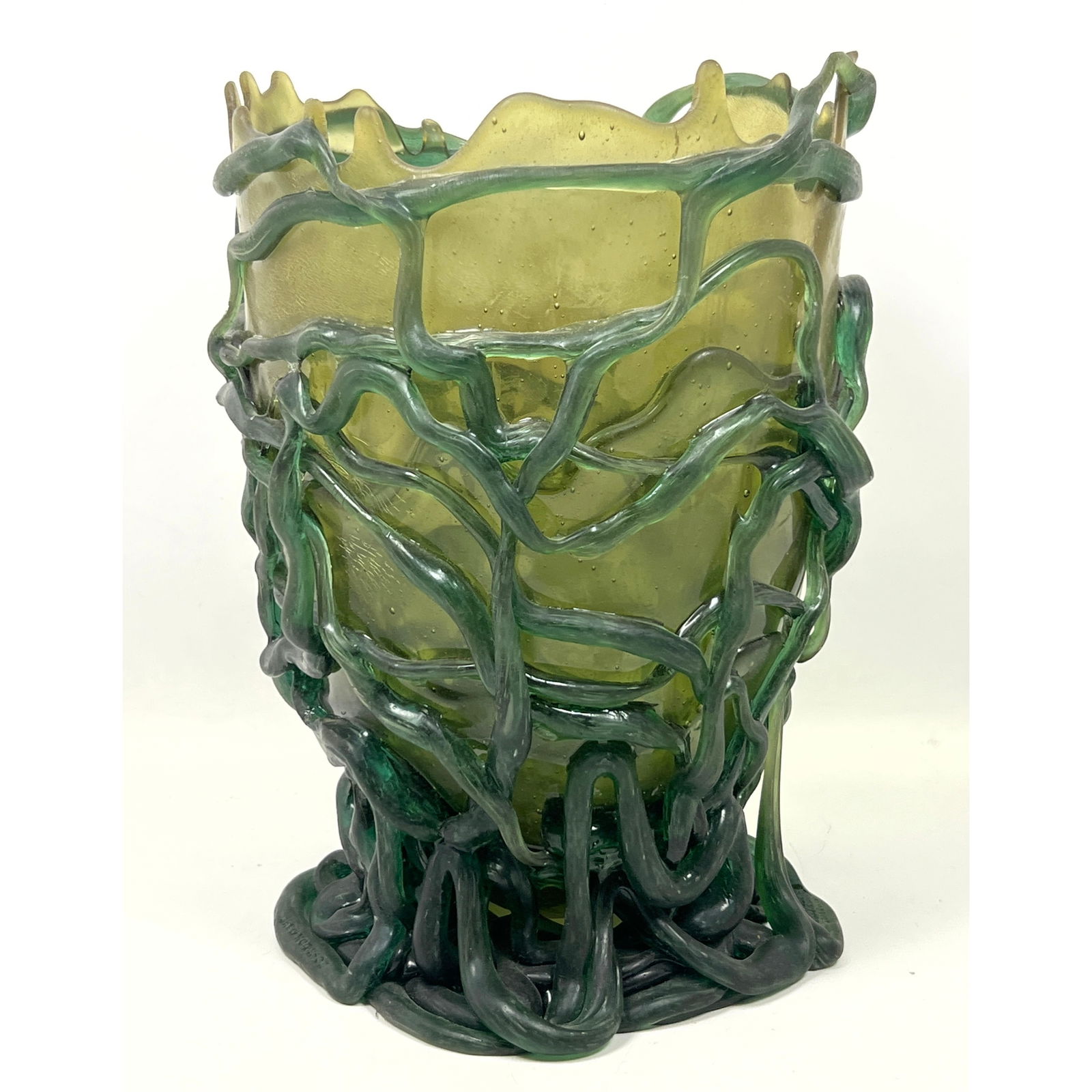 Gaetano Pesce Resin Medusa vase. Rubberized spaghetti vase. Stamp Mark. (1 of 9)
