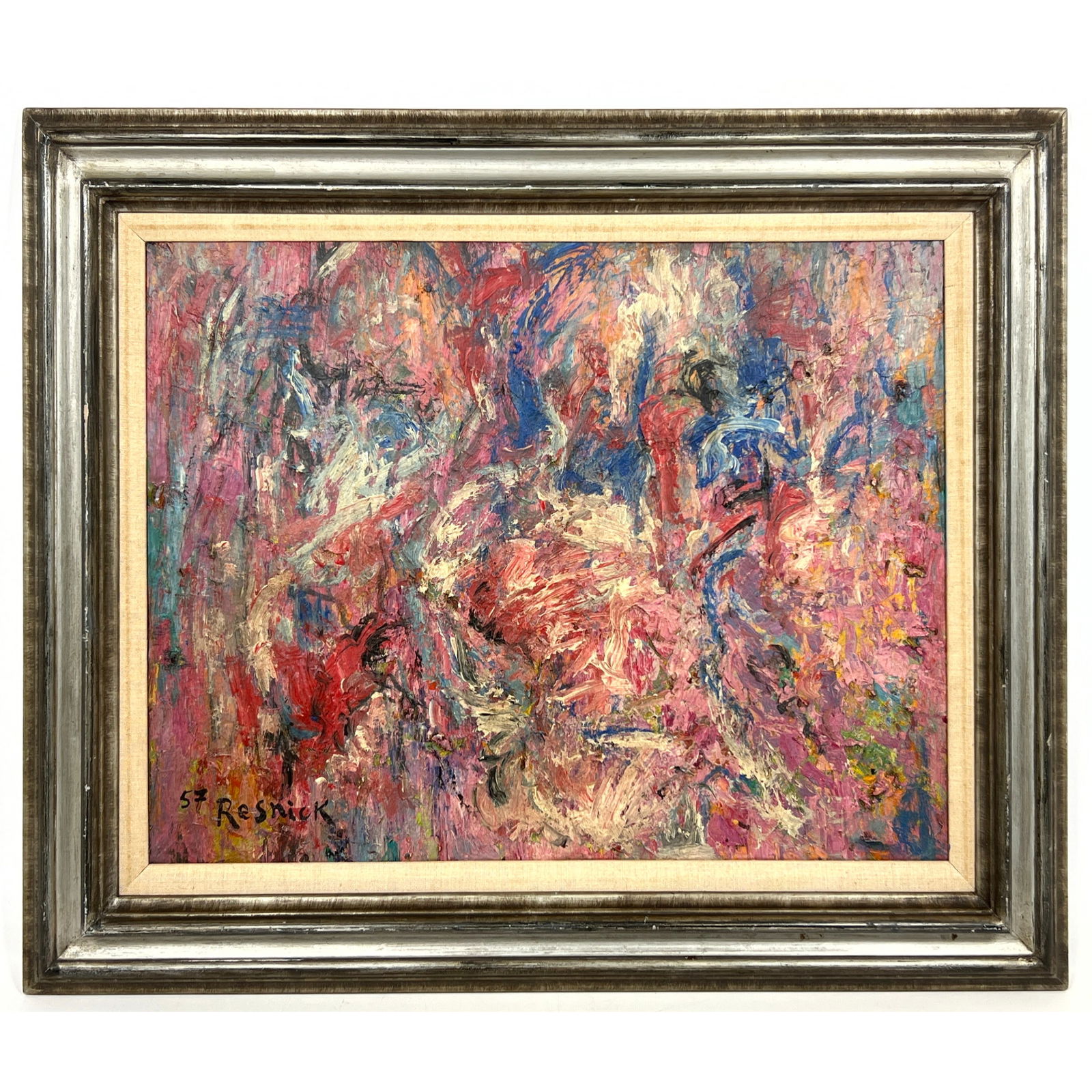 Resnick 57 Abstract Modern Painting on Board. (1 of 8)