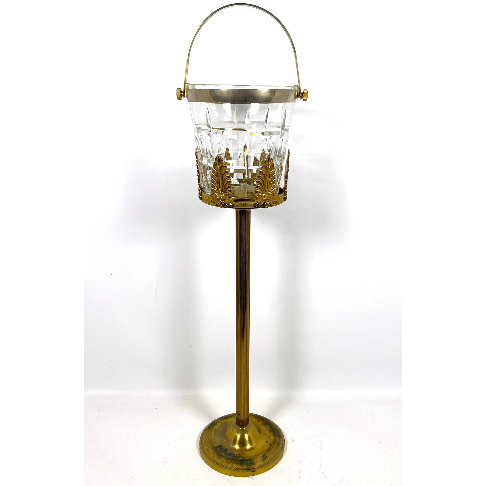 Sevres France Crystal and Brass Champagne Bucket on Stand. (1 of 11)
