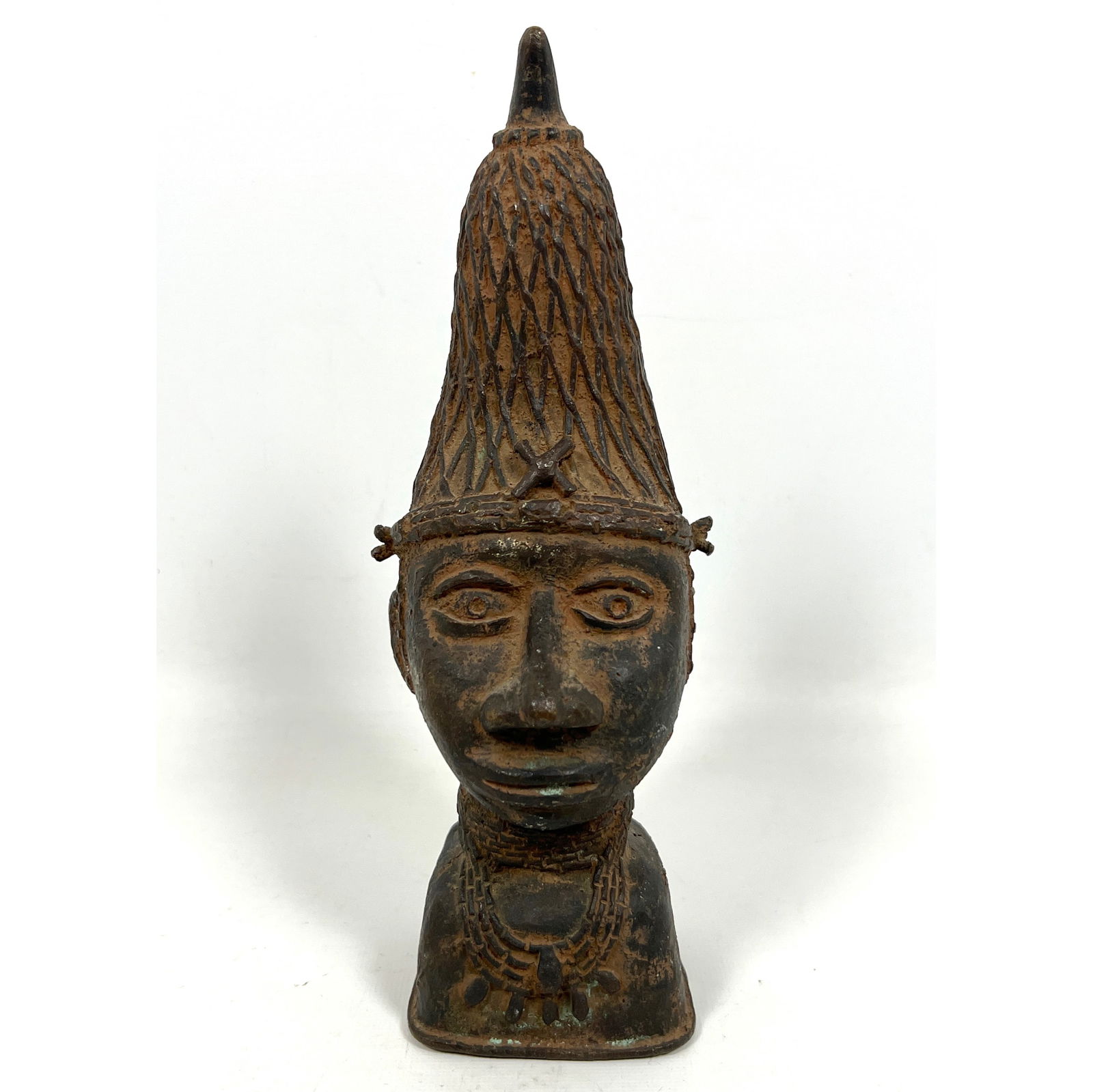 Small Benin Style Bronze Head of a Queen Mother (1 of 9)