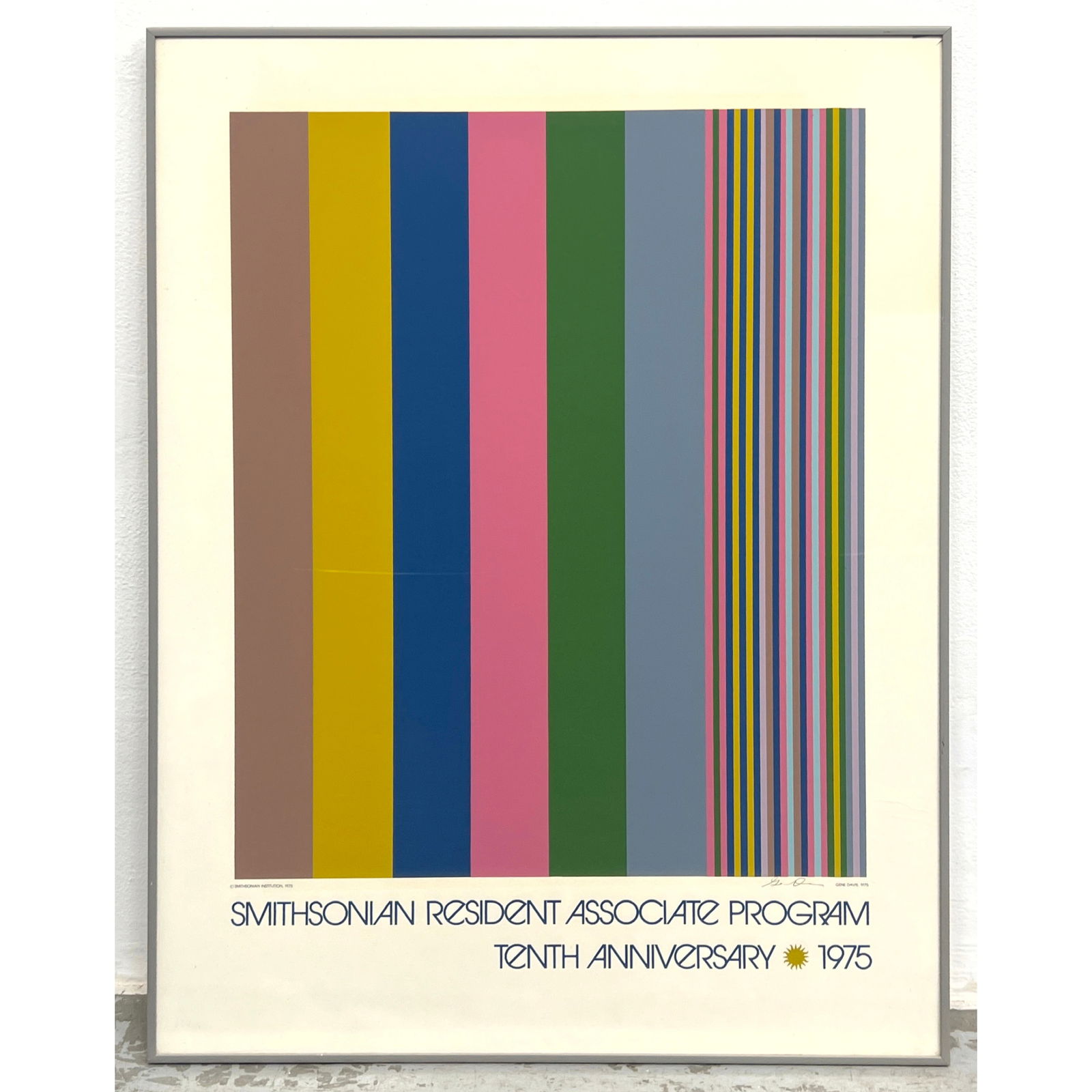 A Modern abstract Exhibition Poster. GENE DAVIS. Created in 1975 for the Smithsonian Resident Associ (1 of 11)