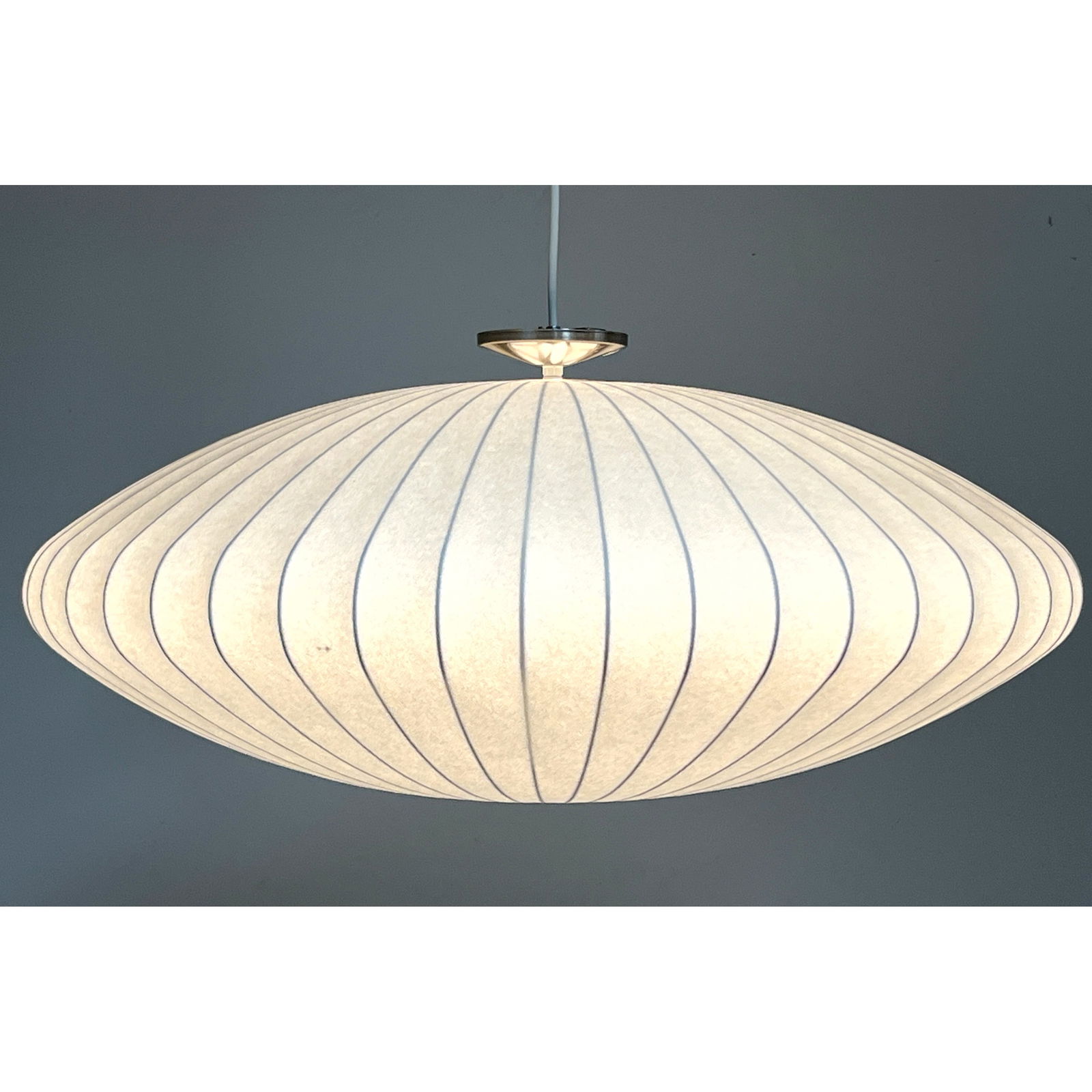 Modernica Large 38" George Nelson Bubble Pendant Saucer Lamp. (1 of 12)