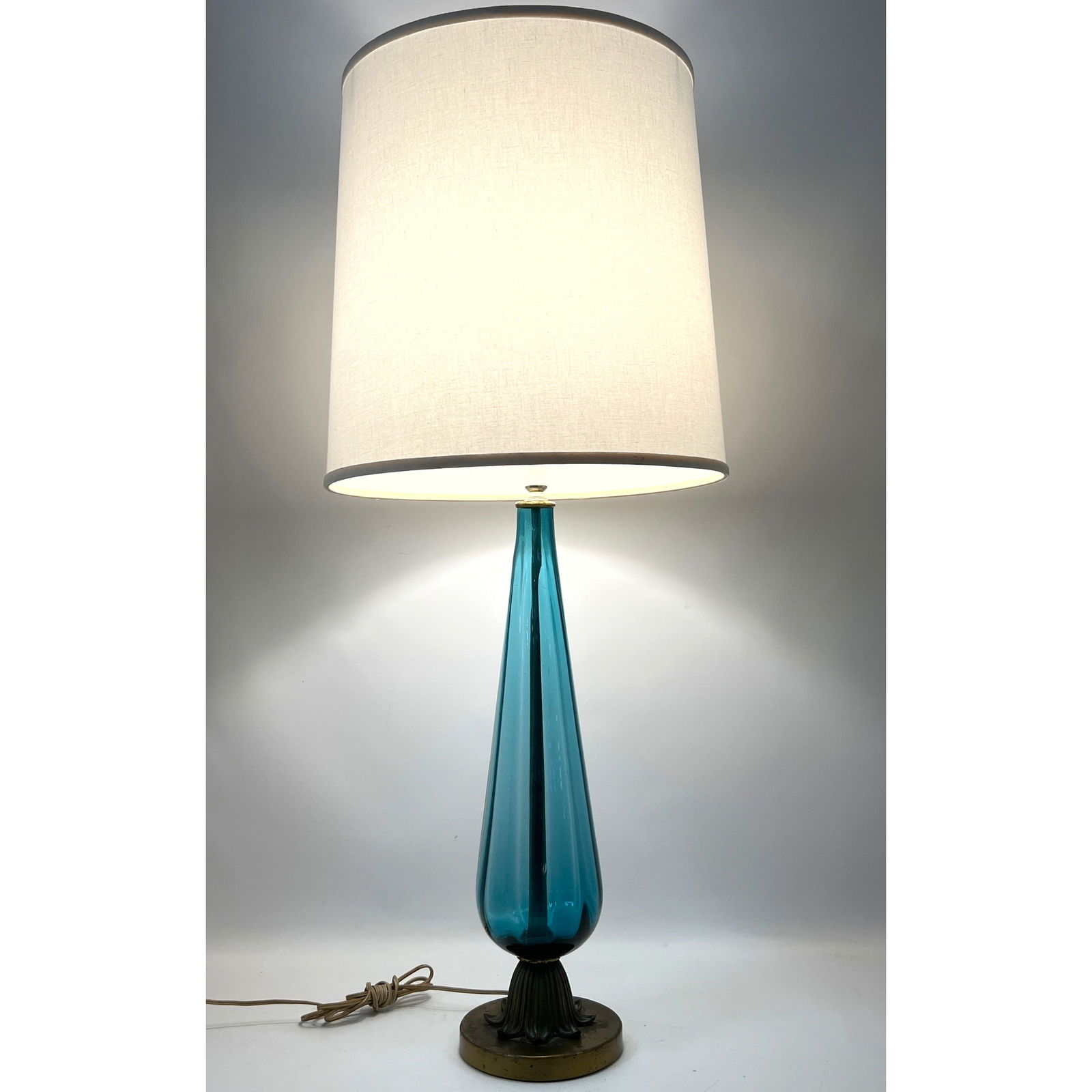 Aqua Murano Style Glass Table Lamp. (1 of 8)