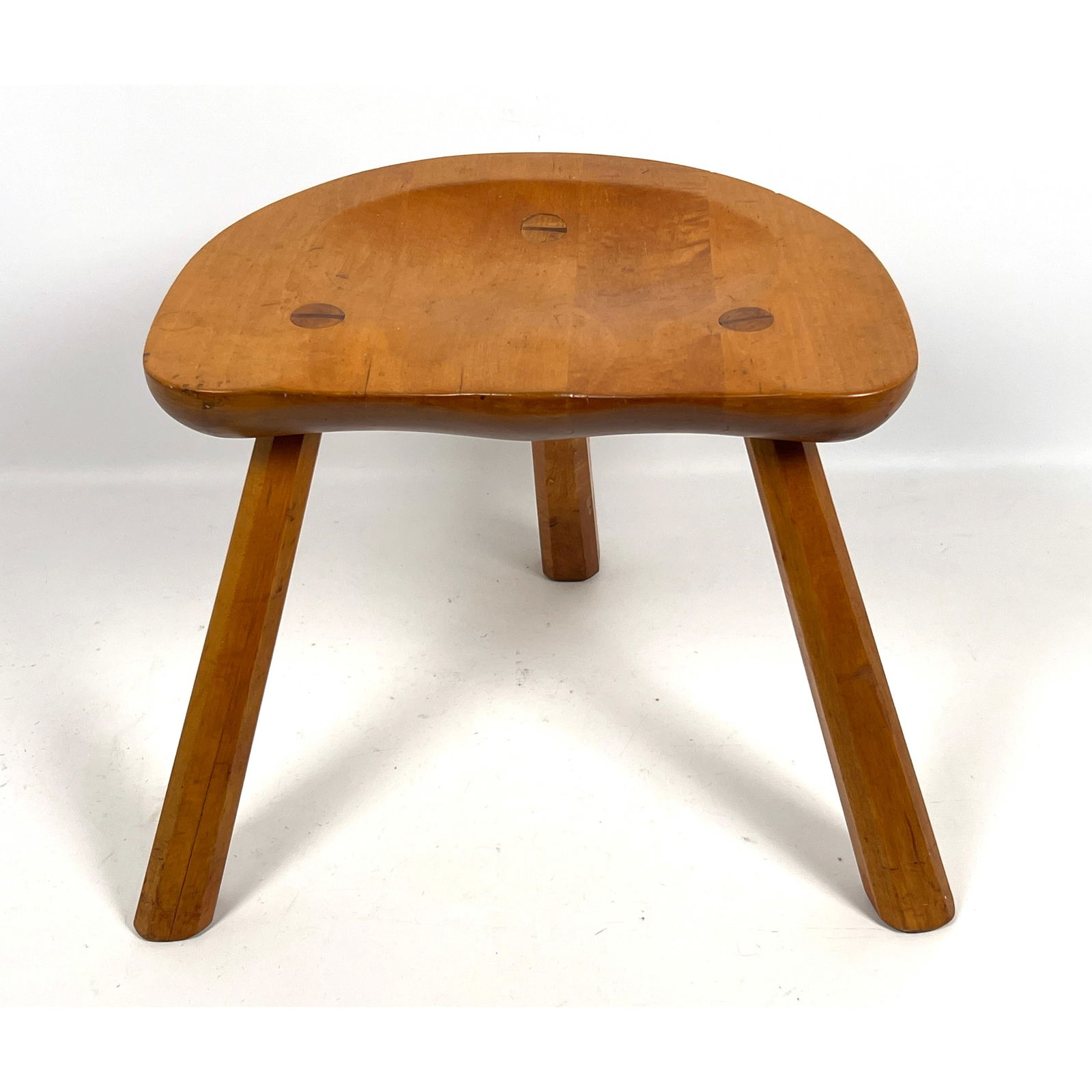 Rustic 3 Leg Low Seat Stool. Robert 'Mouseman' Thompson style. (1 of 9)