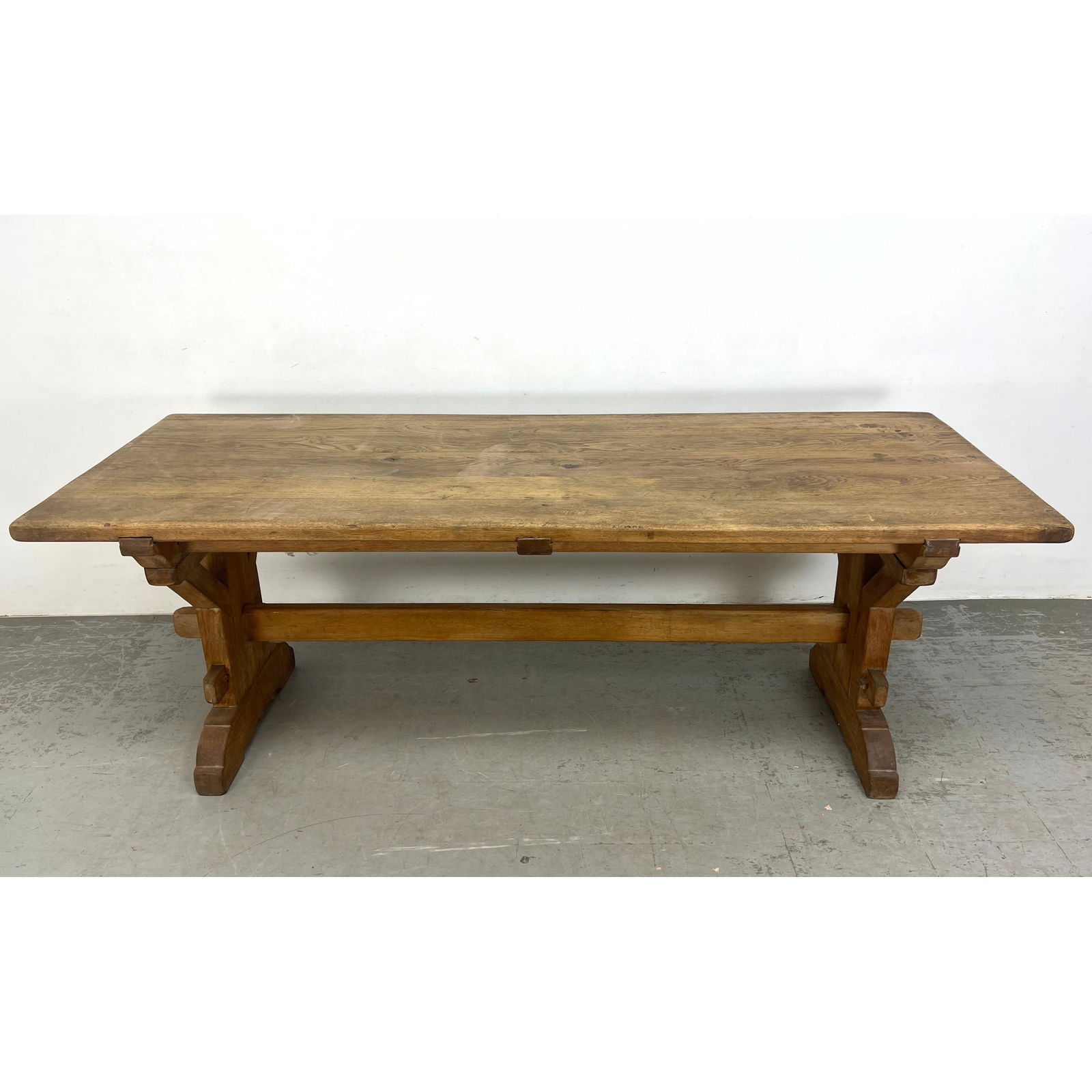 Vintage French oak farmhouse trestle dining table (1 of 12)