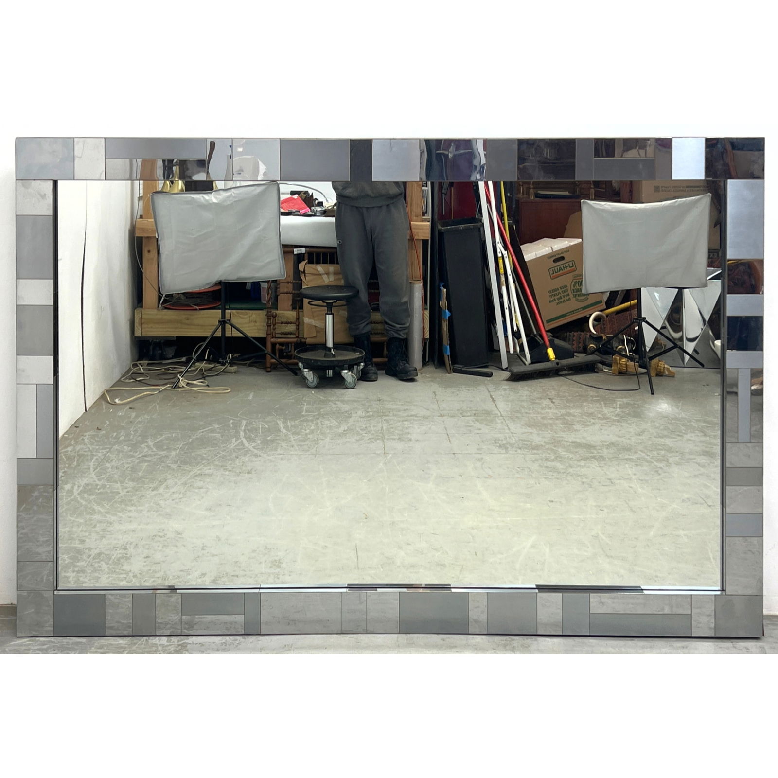 Extra Large Original Paul Evans Cityscape Wall Mirror. Marked. (1 of 12)