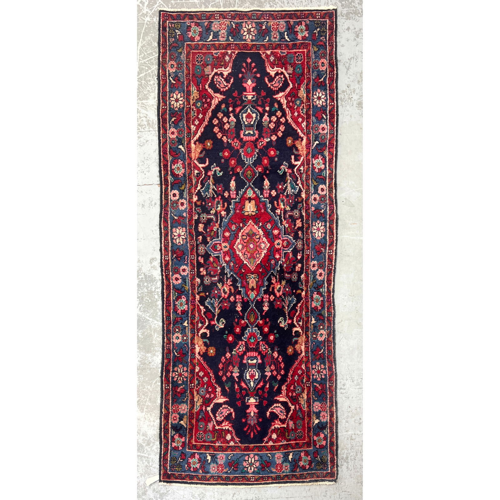 3'3 X 9' Handmade Oriental Carpet Rug Runner. Mehan. (1 of 8)