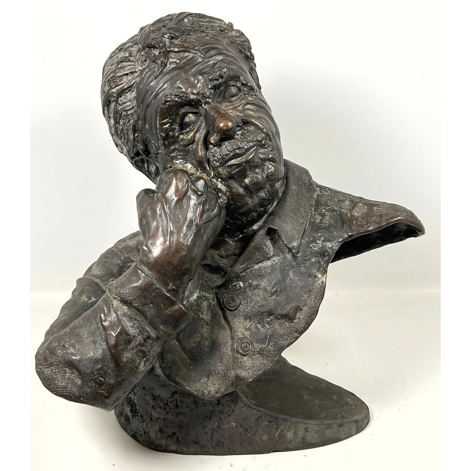 Large Heavy Bronze Bust Sculpture. Ian Fleming. possibly by Anthony Smith. (1 of 10)