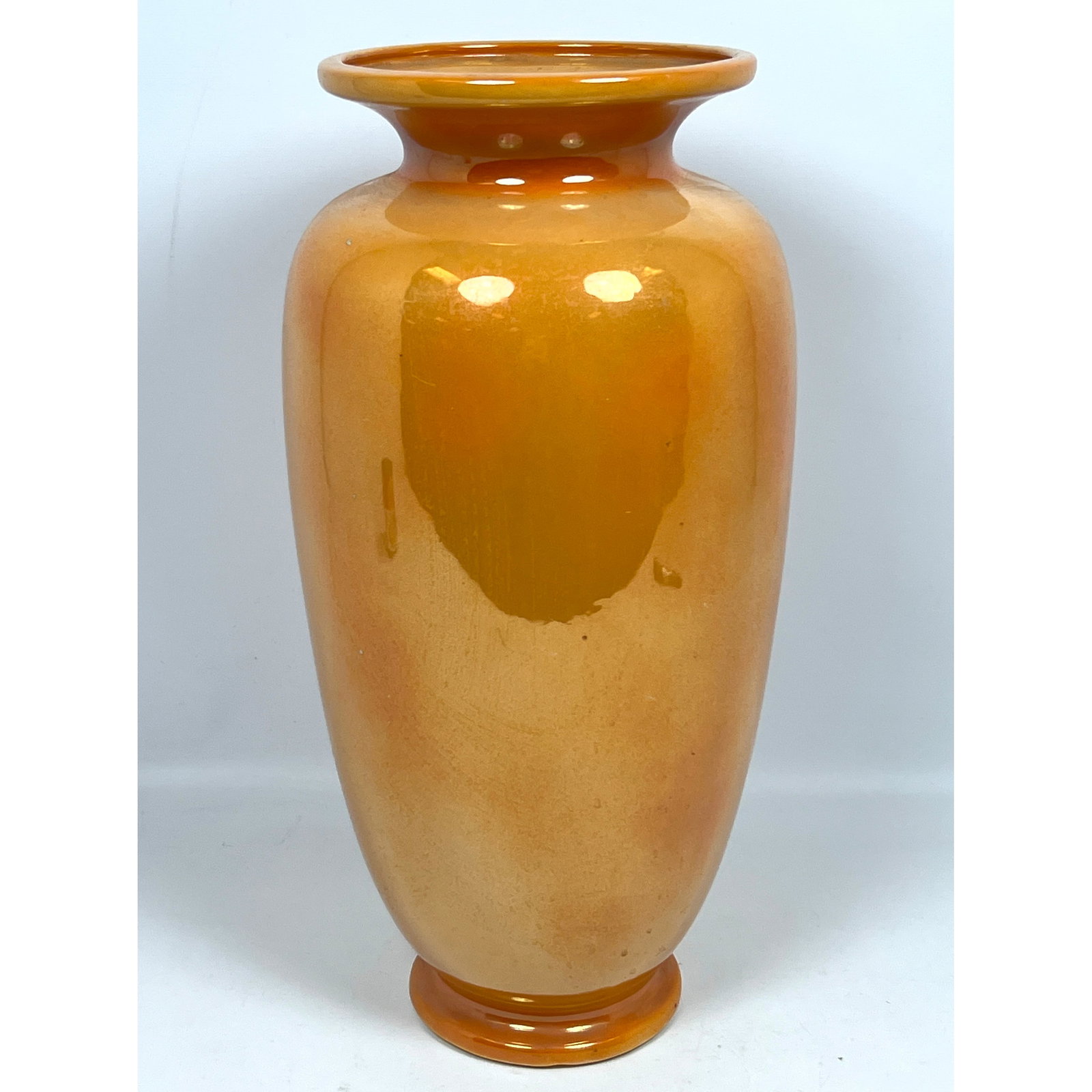Cowan Gold Luster Pottery Porcelain Vase.: Cowan Gold Luster Pottery Porcelain Vase. Dimensions: Height: 16 inches, Width: 8 inches, Depth: 8 inches. --- US Packing and Shipping charge: In house shipping available. Will be calculated once dest