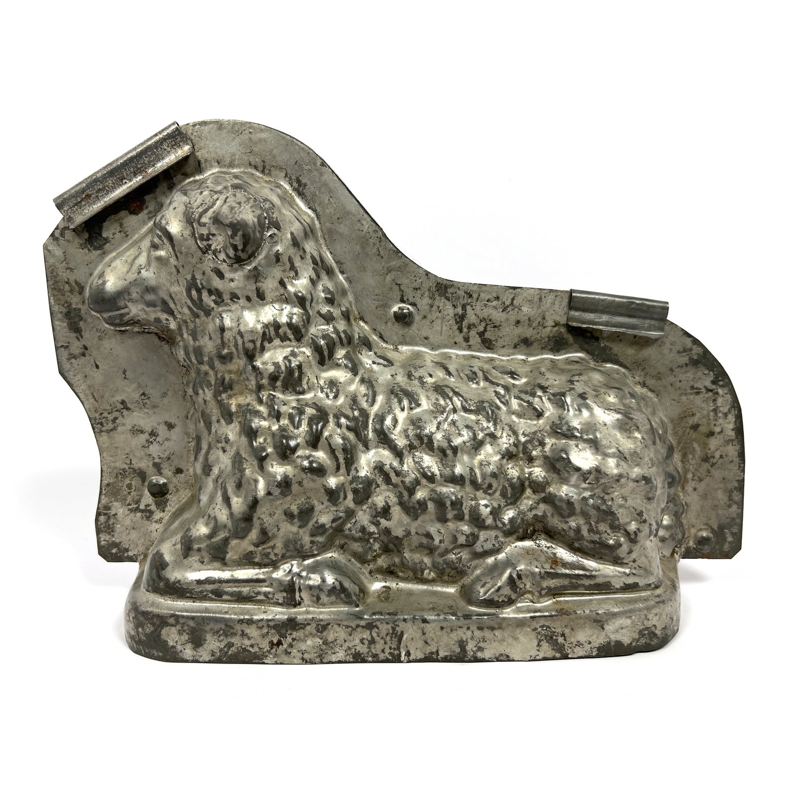 Vintage 2 Part Sitting Lamb Sheep Chocolate Mold. Sweets. Candy. Marked 25. Likely French or German (1 of 9)